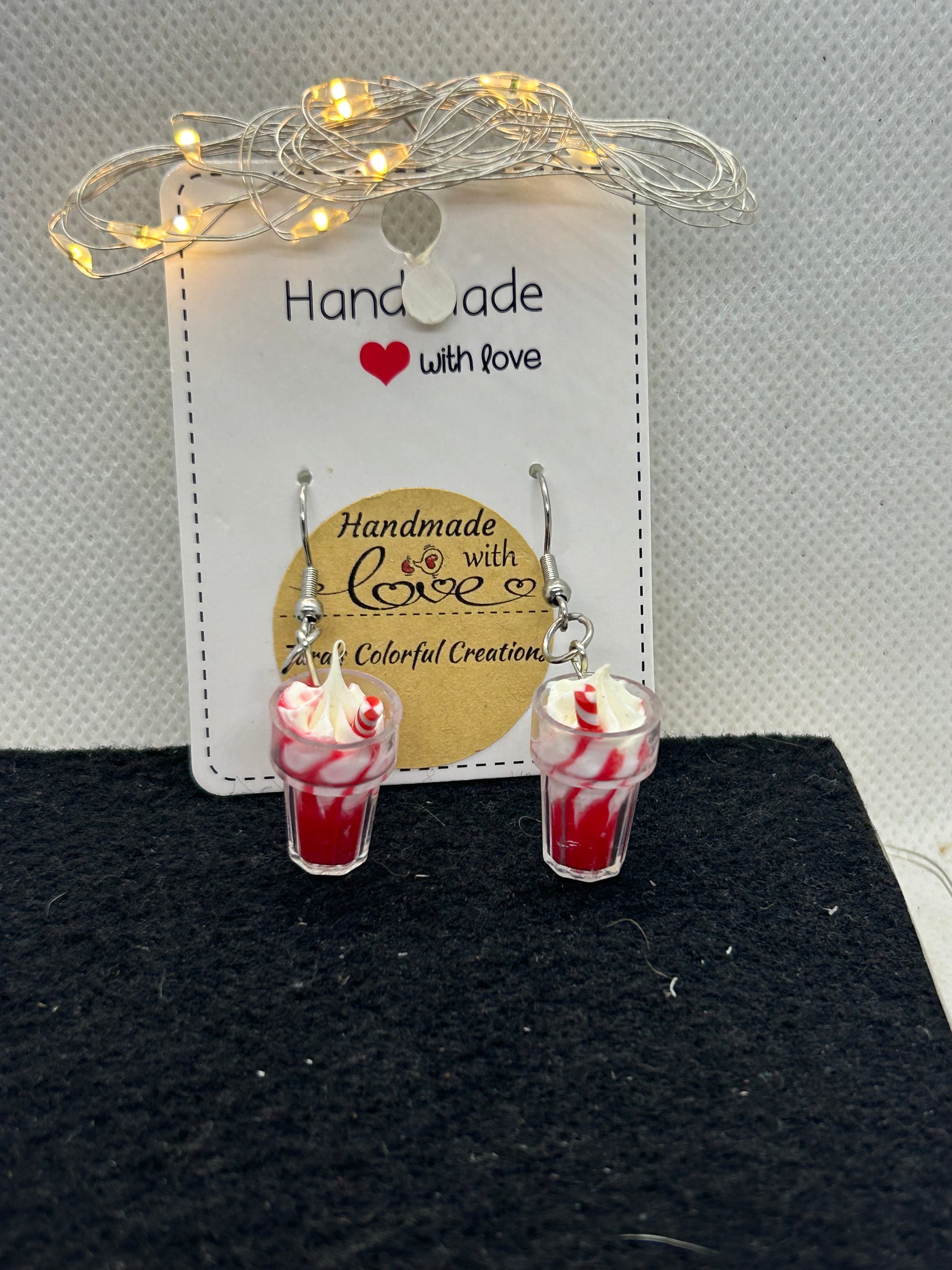 Red Milkshake Earrings