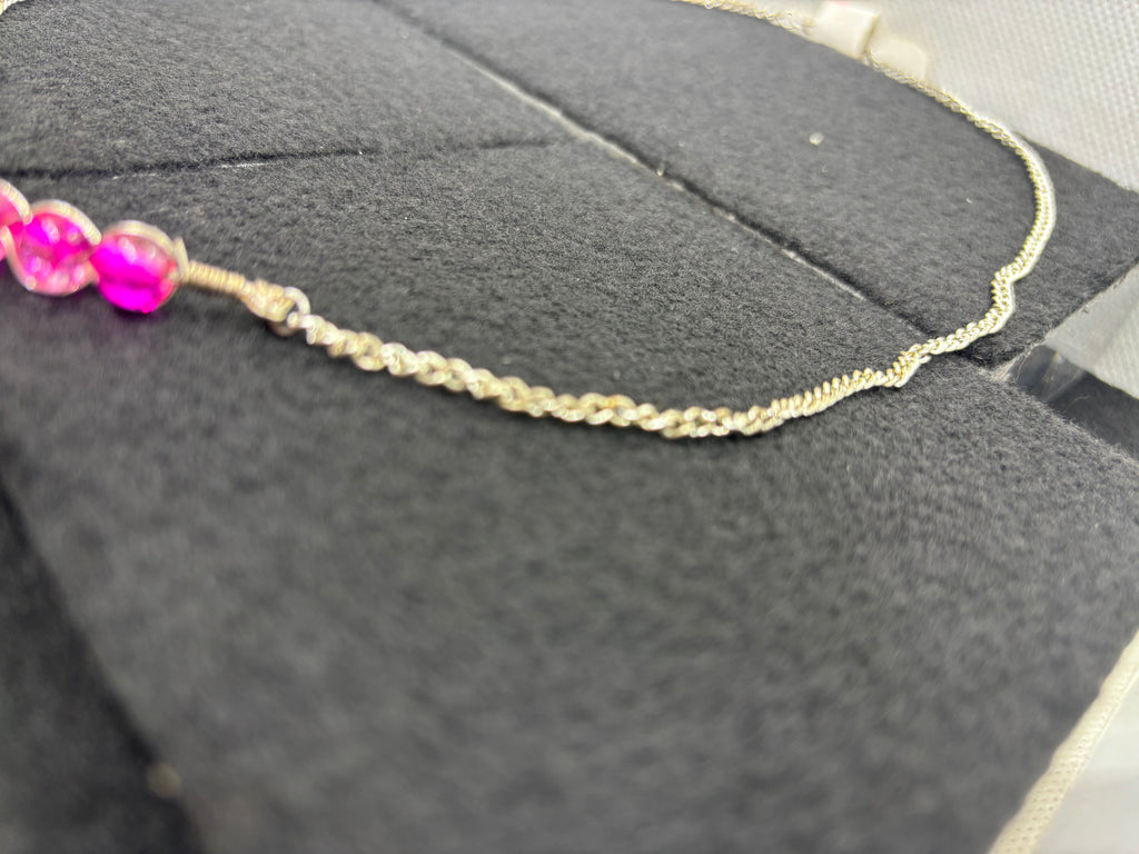 woven Pink Beaded Necklace
