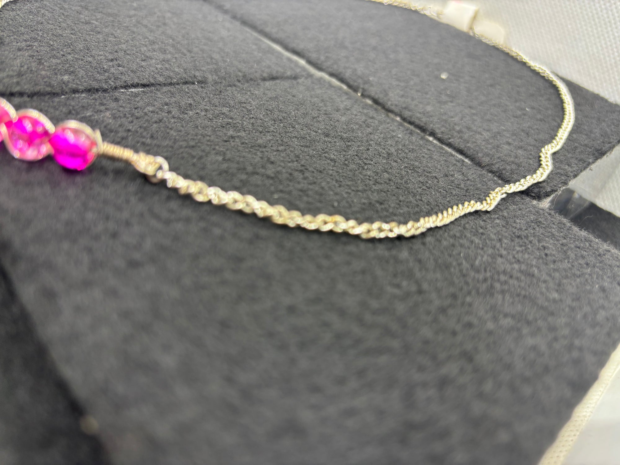 woven Pink Beaded Necklace