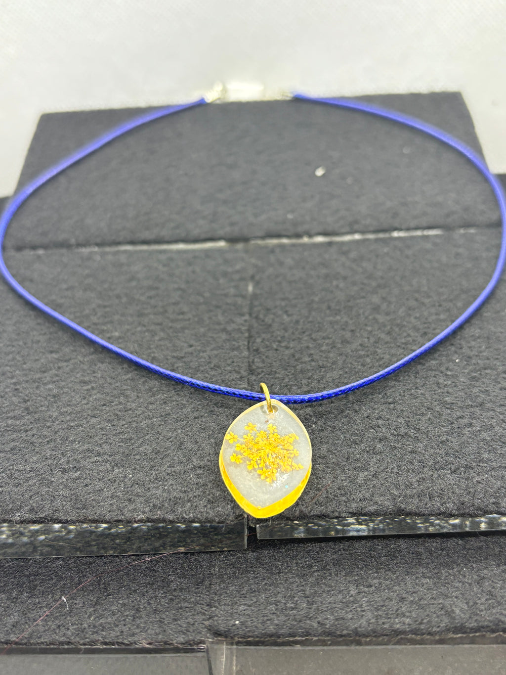 Yellow Dried Flower Necklace