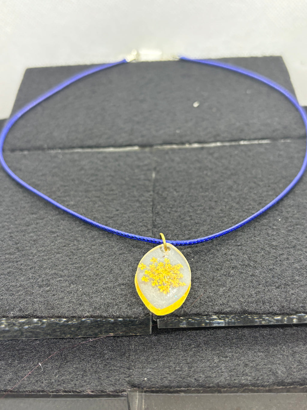 Yellow Dried Flower Necklace