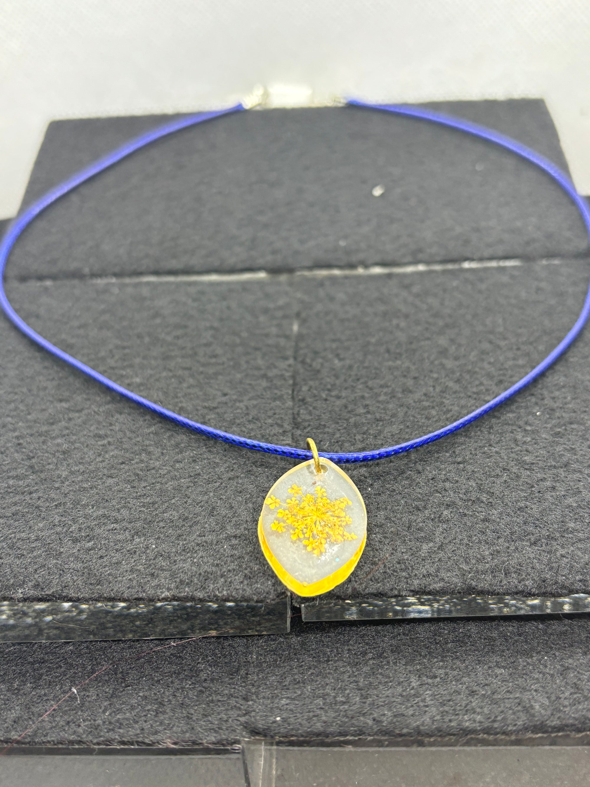 Yellow Dried Flower Necklace
