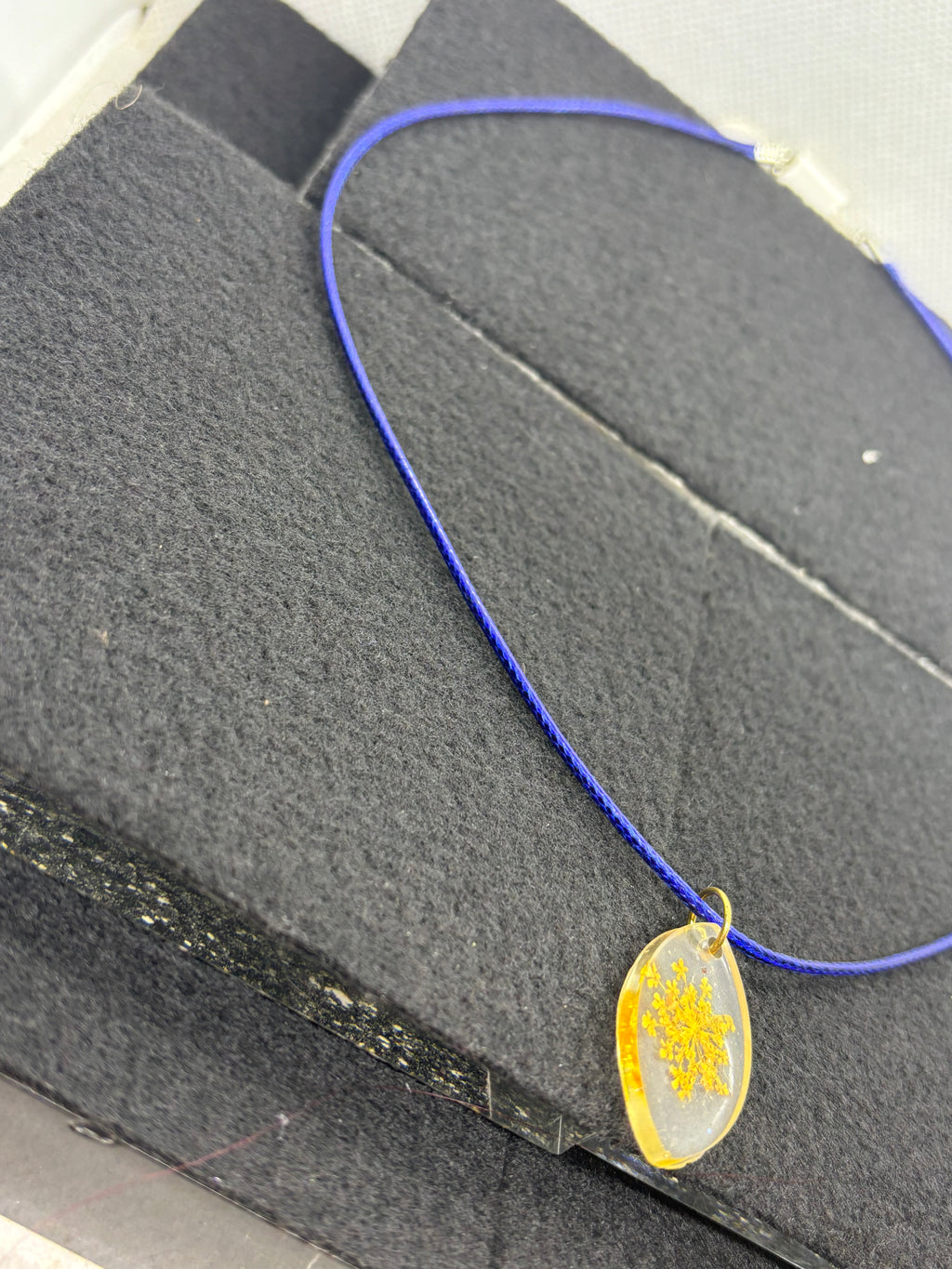 Yellow Dried Flower Necklace