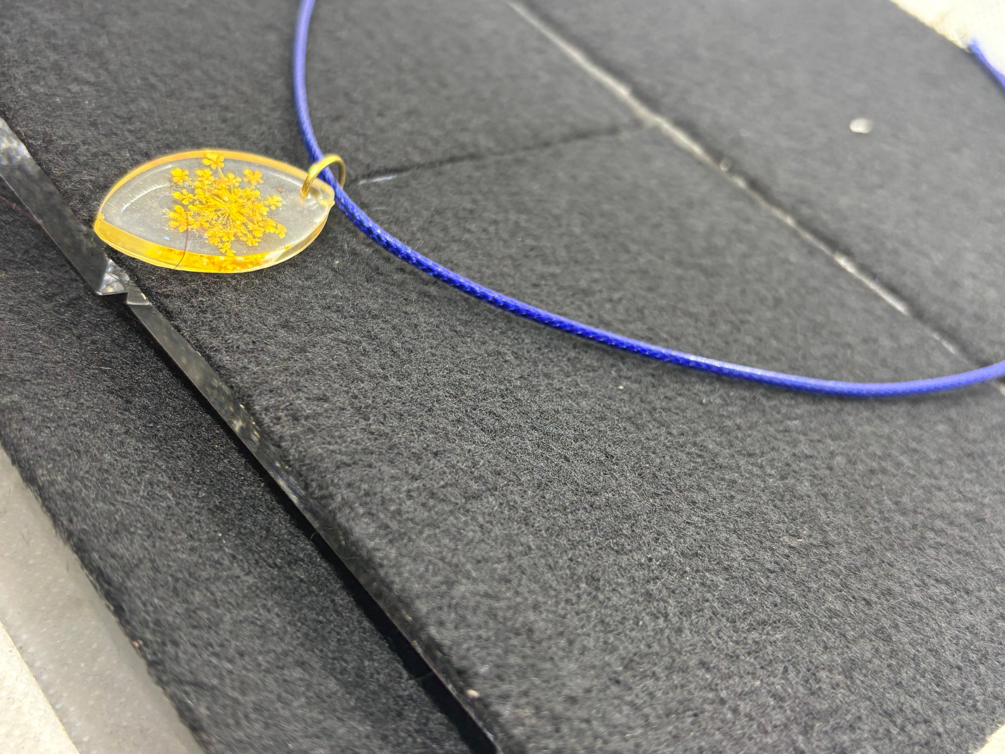 Yellow Dried Flower Necklace