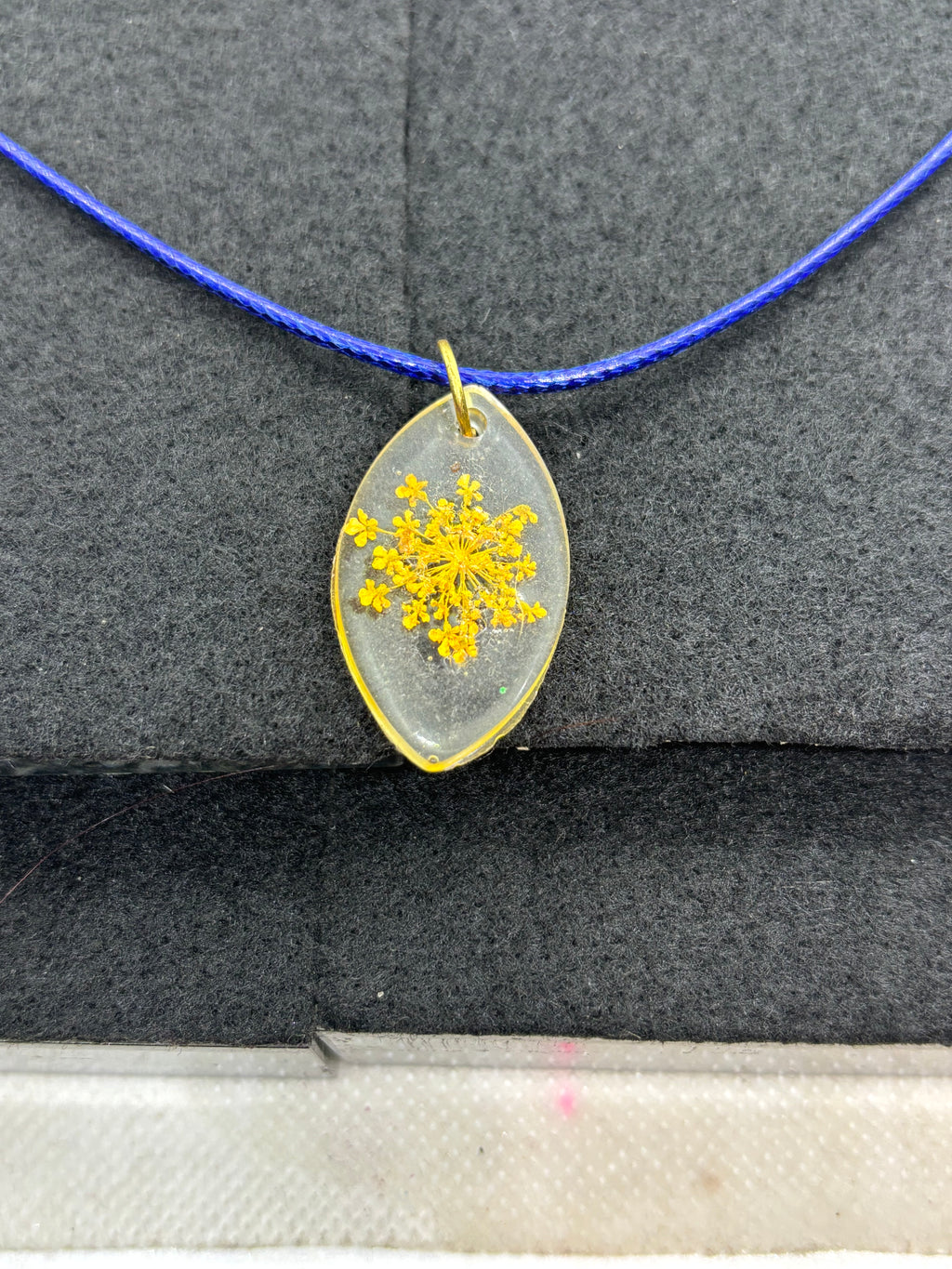 Yellow Dried Flower Necklace