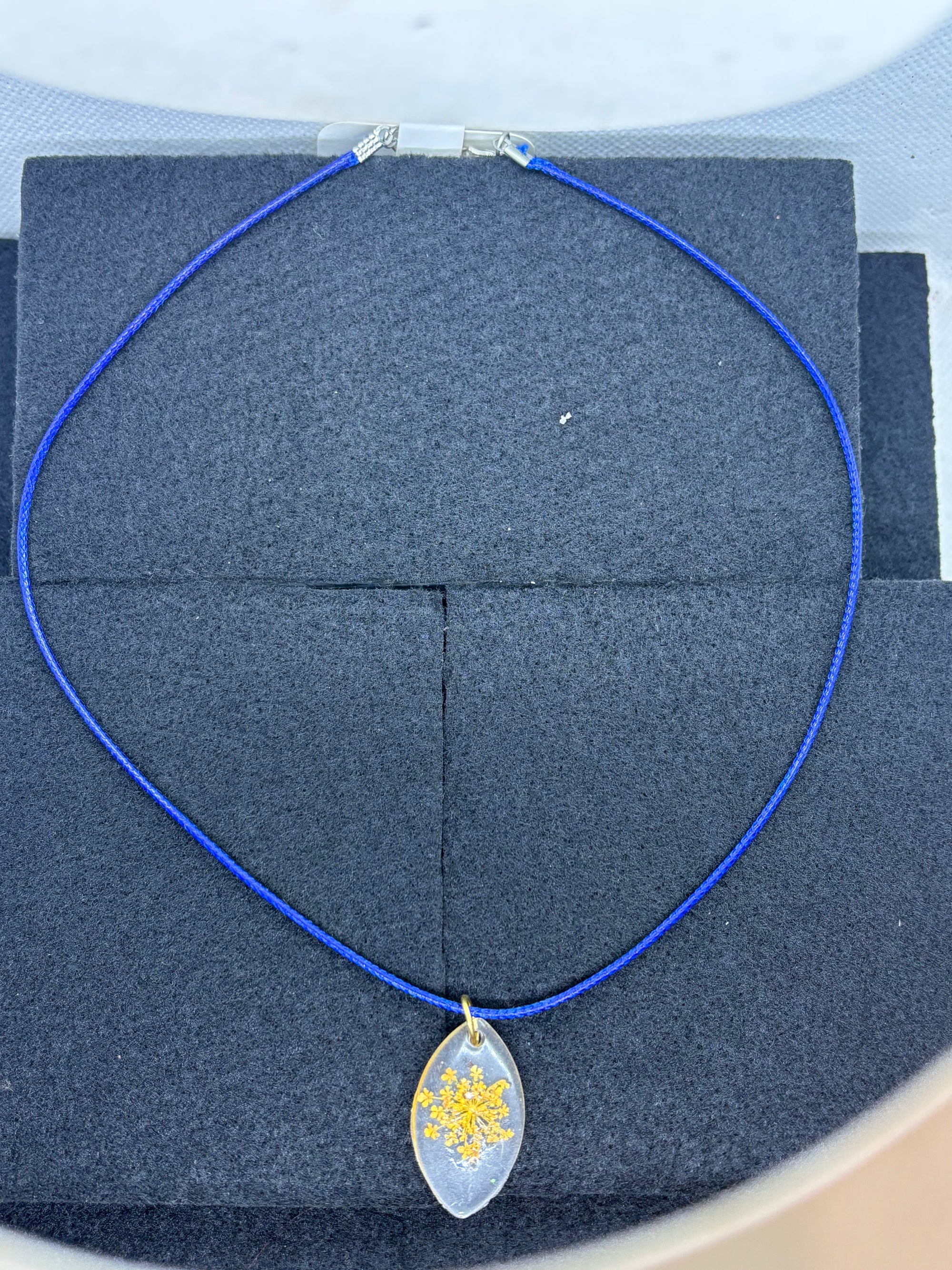 Yellow Dried Flower Necklace