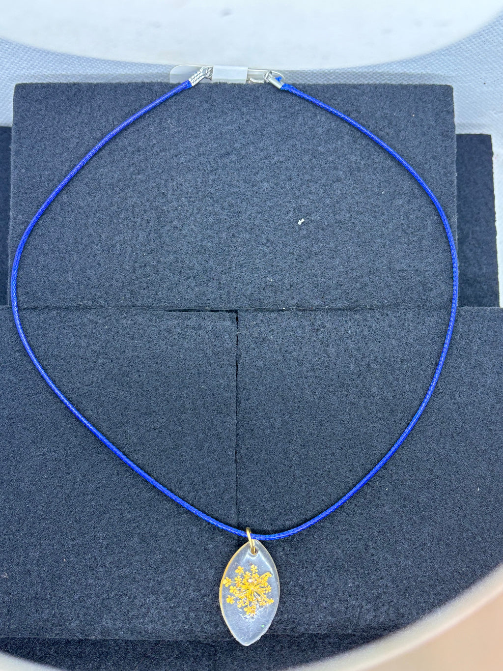 Yellow Dried Flower Necklace