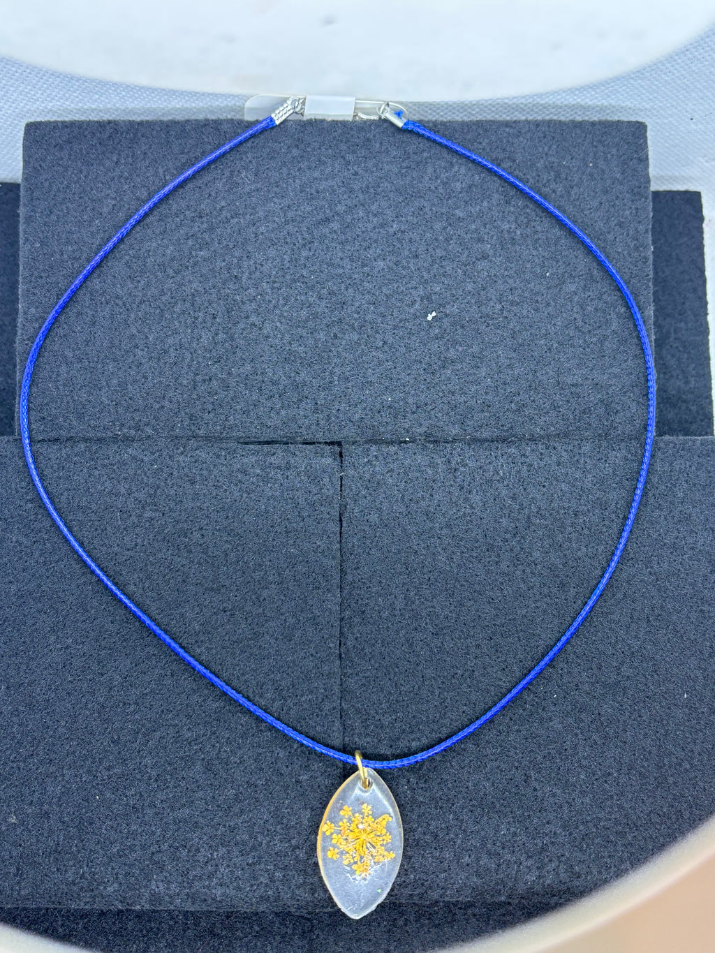 Yellow Dried Flower Necklace