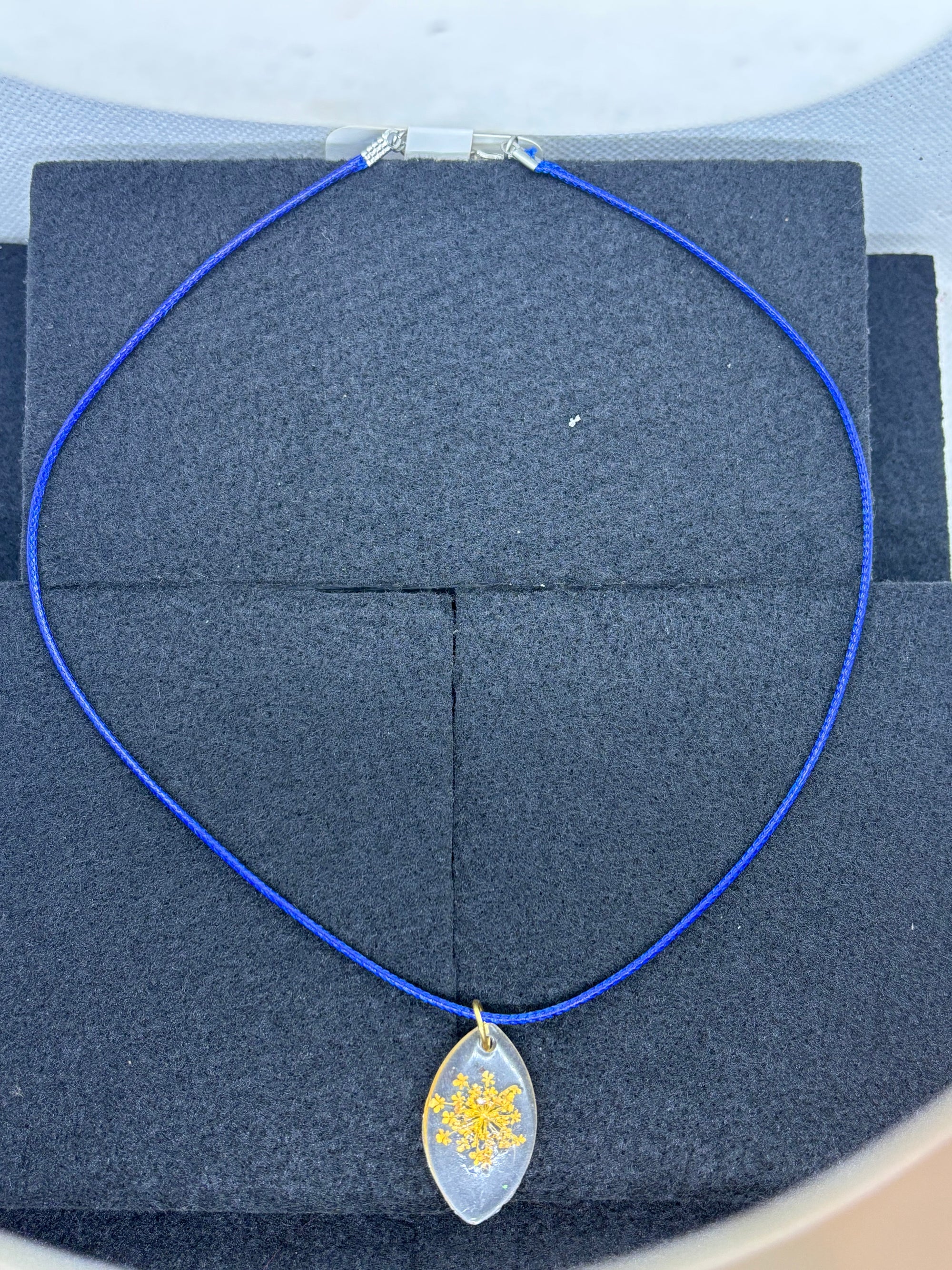 Yellow Dried Flower Necklace