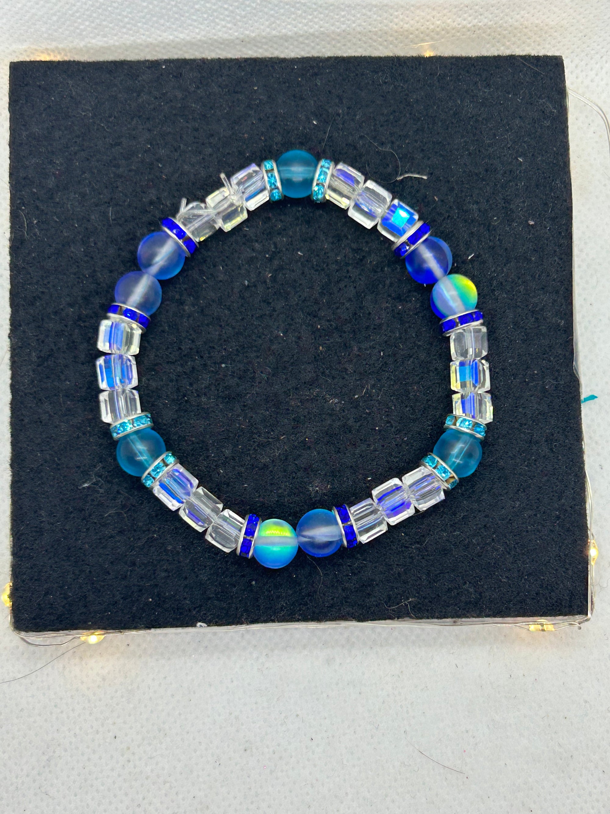 Blue Beaded Bracelet