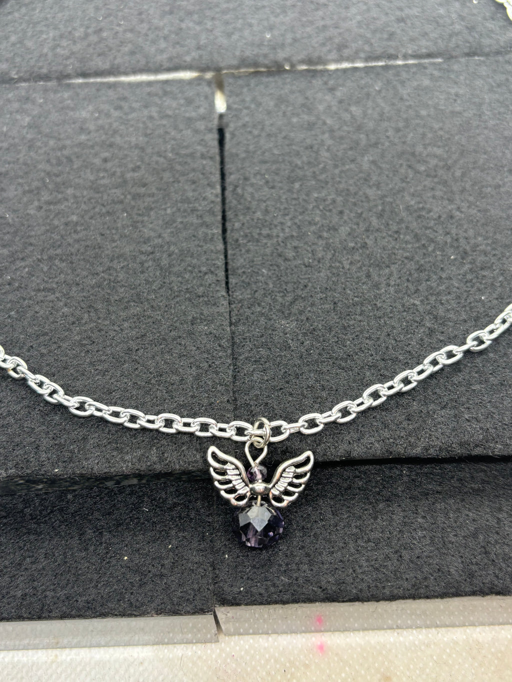 Purple Angel Necklace