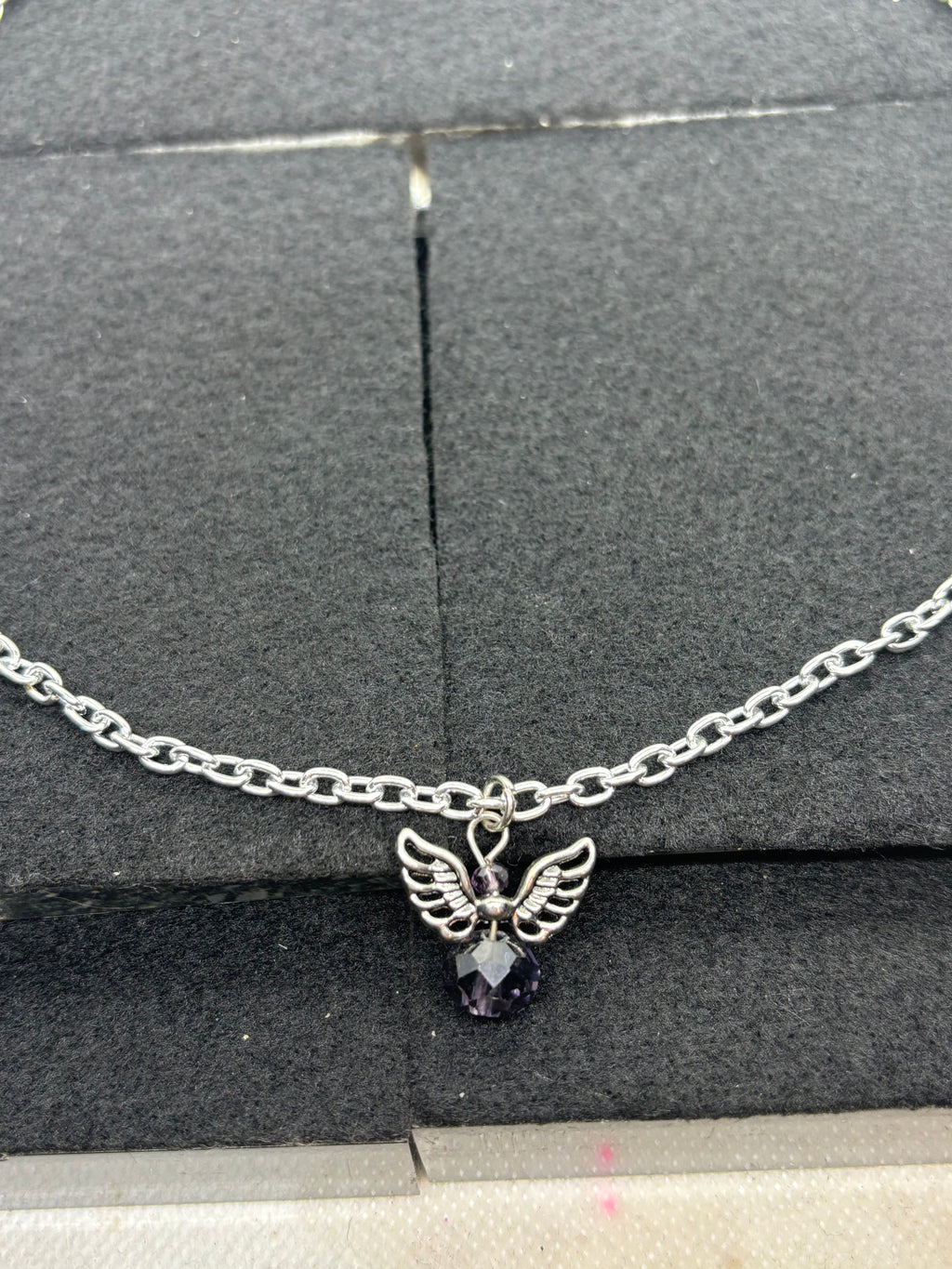 Purple Angel Necklace