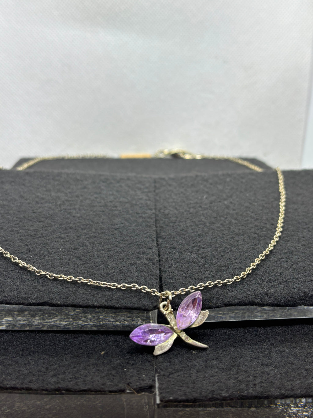 Purple Dragonfly Necklace