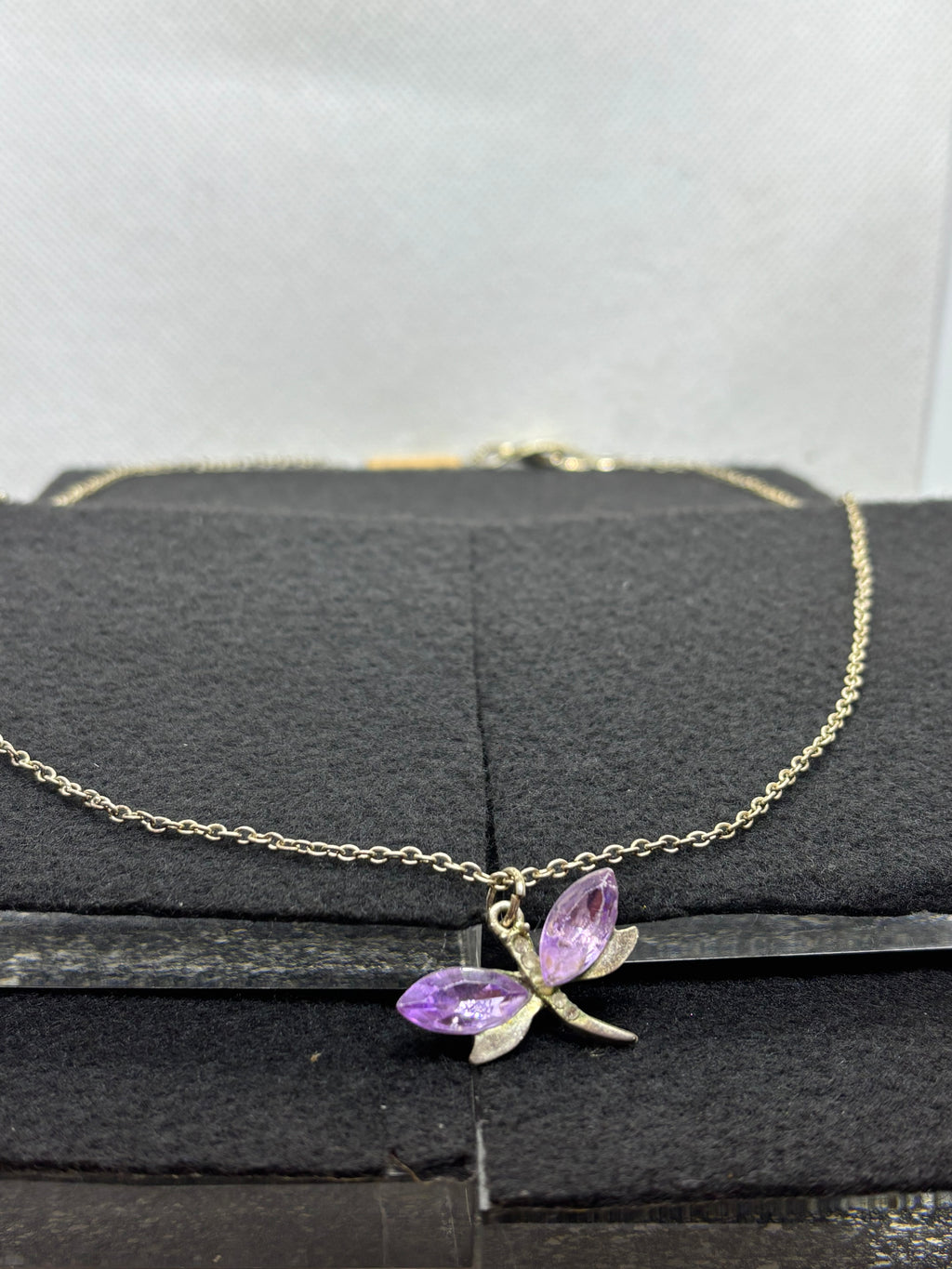 Purple Dragonfly Necklace