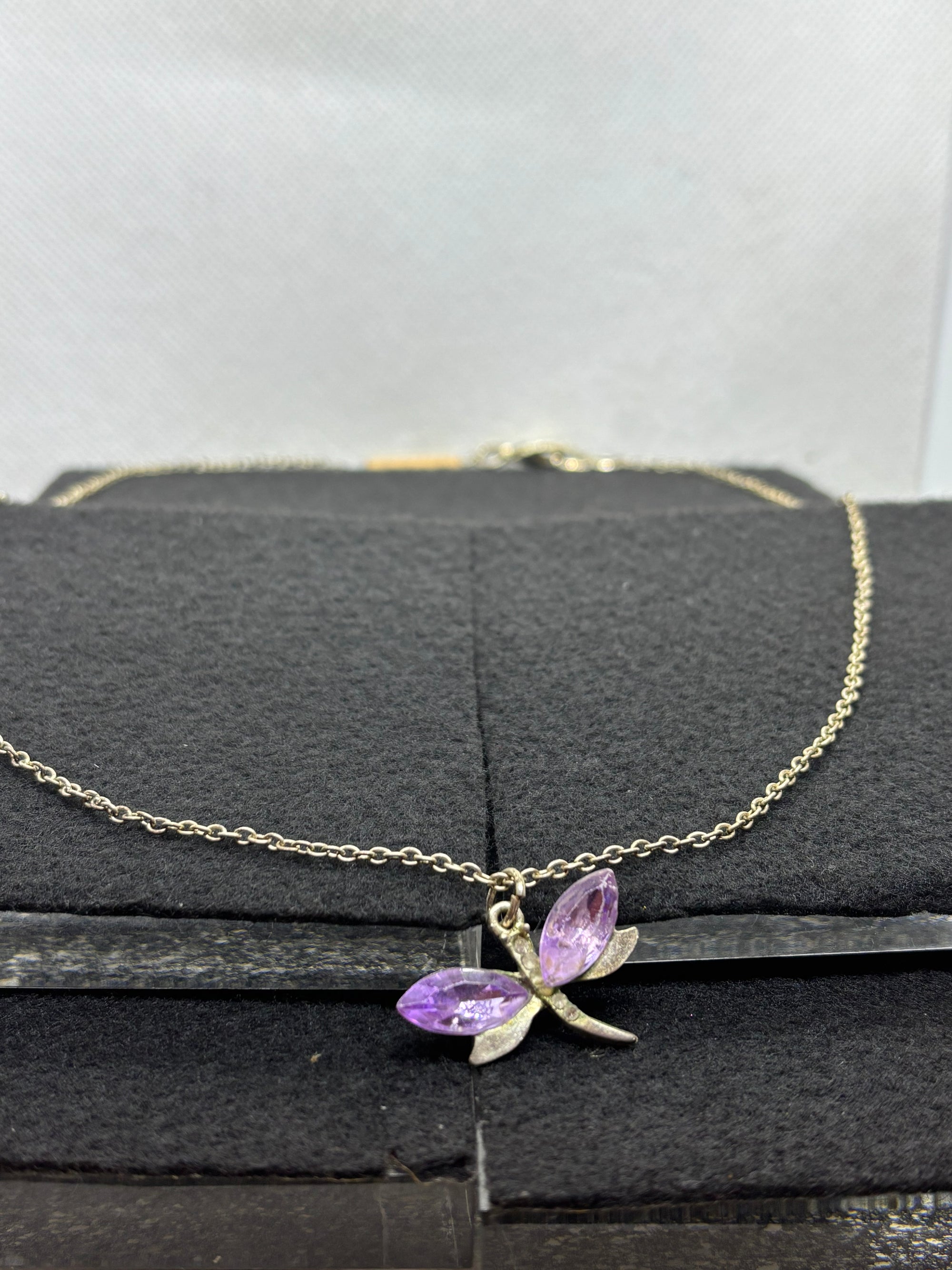 Purple Dragonfly Necklace