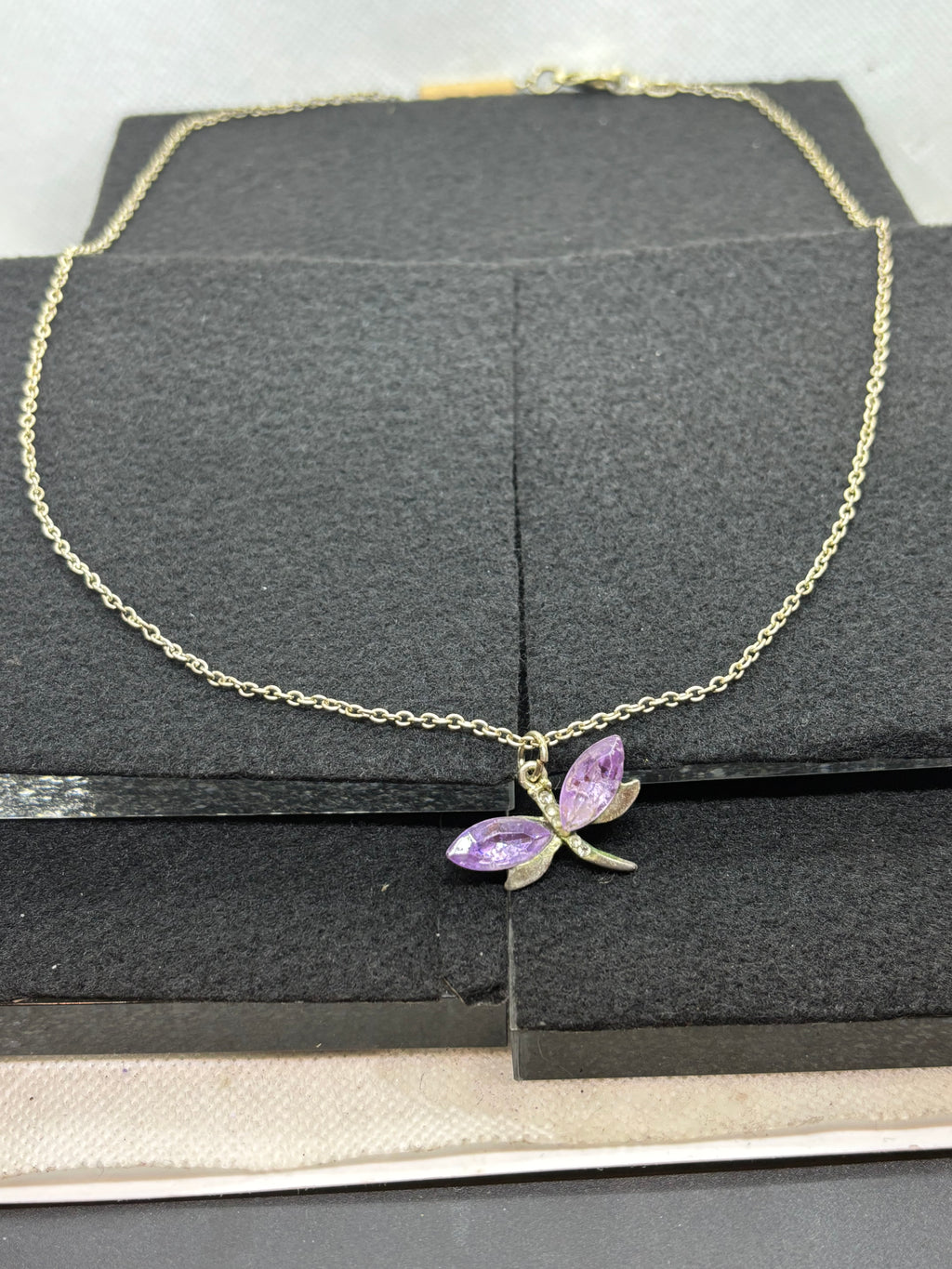 Purple Dragonfly Necklace