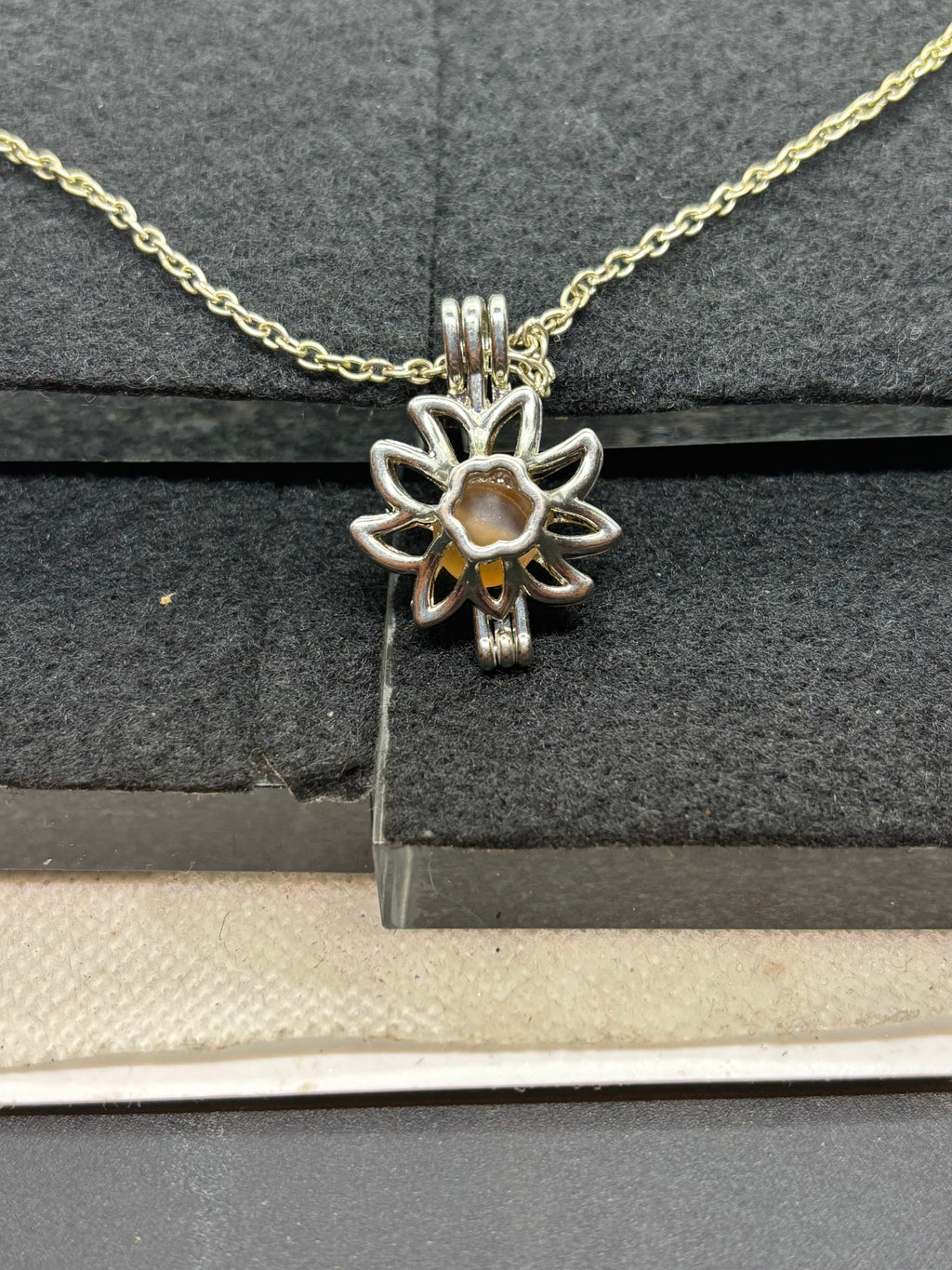 Sunflower Cage Necklace