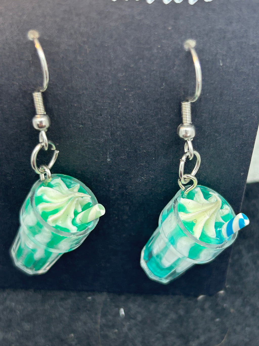 Teal Milkshake Earrings