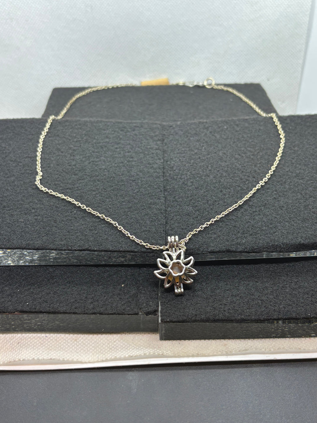 Sunflower Cage Necklace