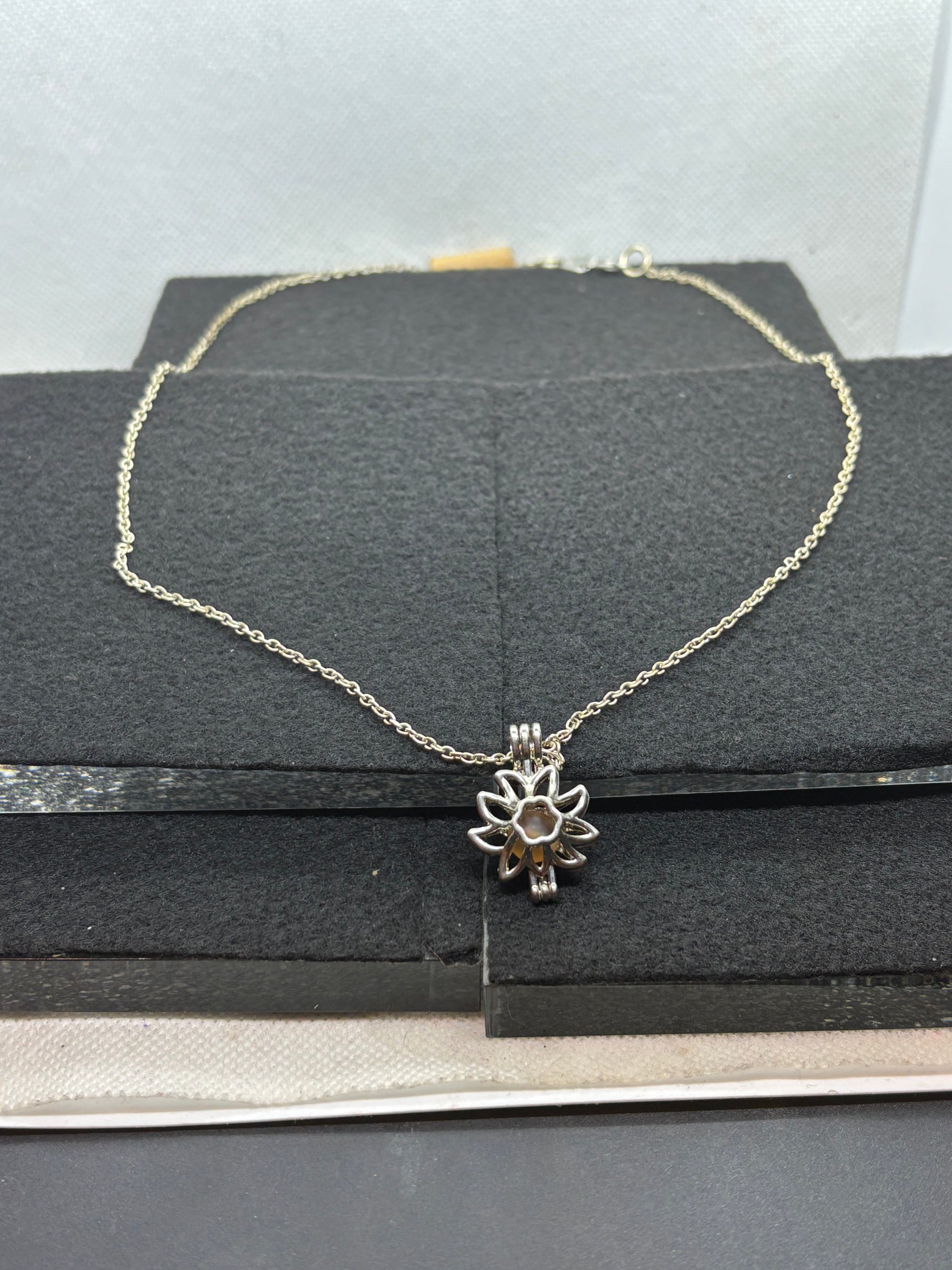 Sunflower Cage Necklace