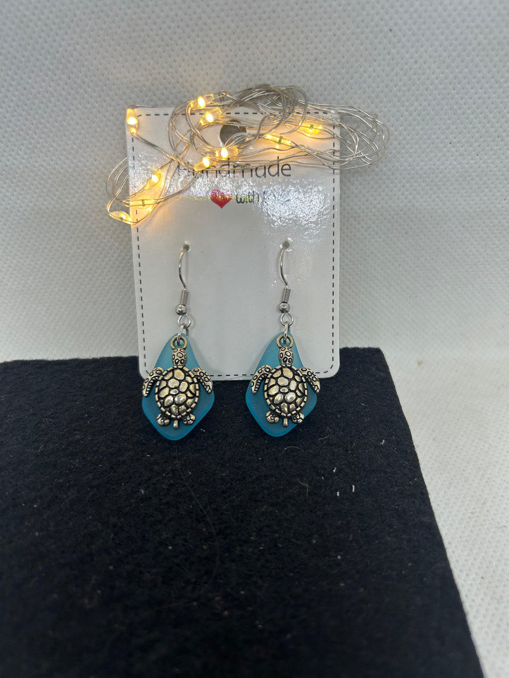 Turtle Seas Glass Earrings