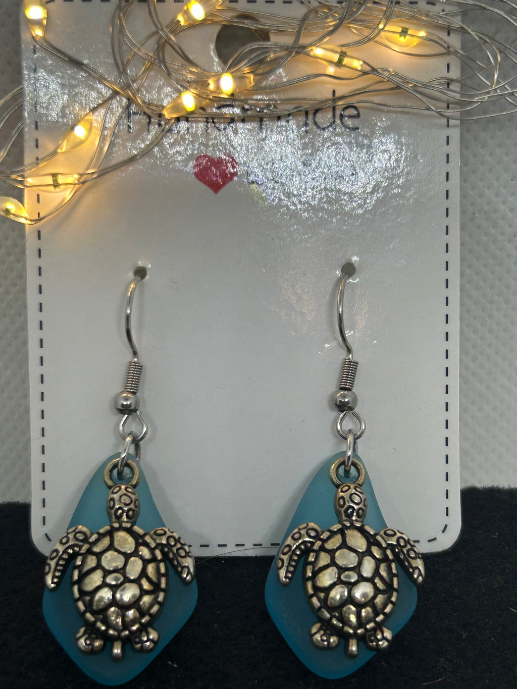 Turtle Seas Glass Earrings