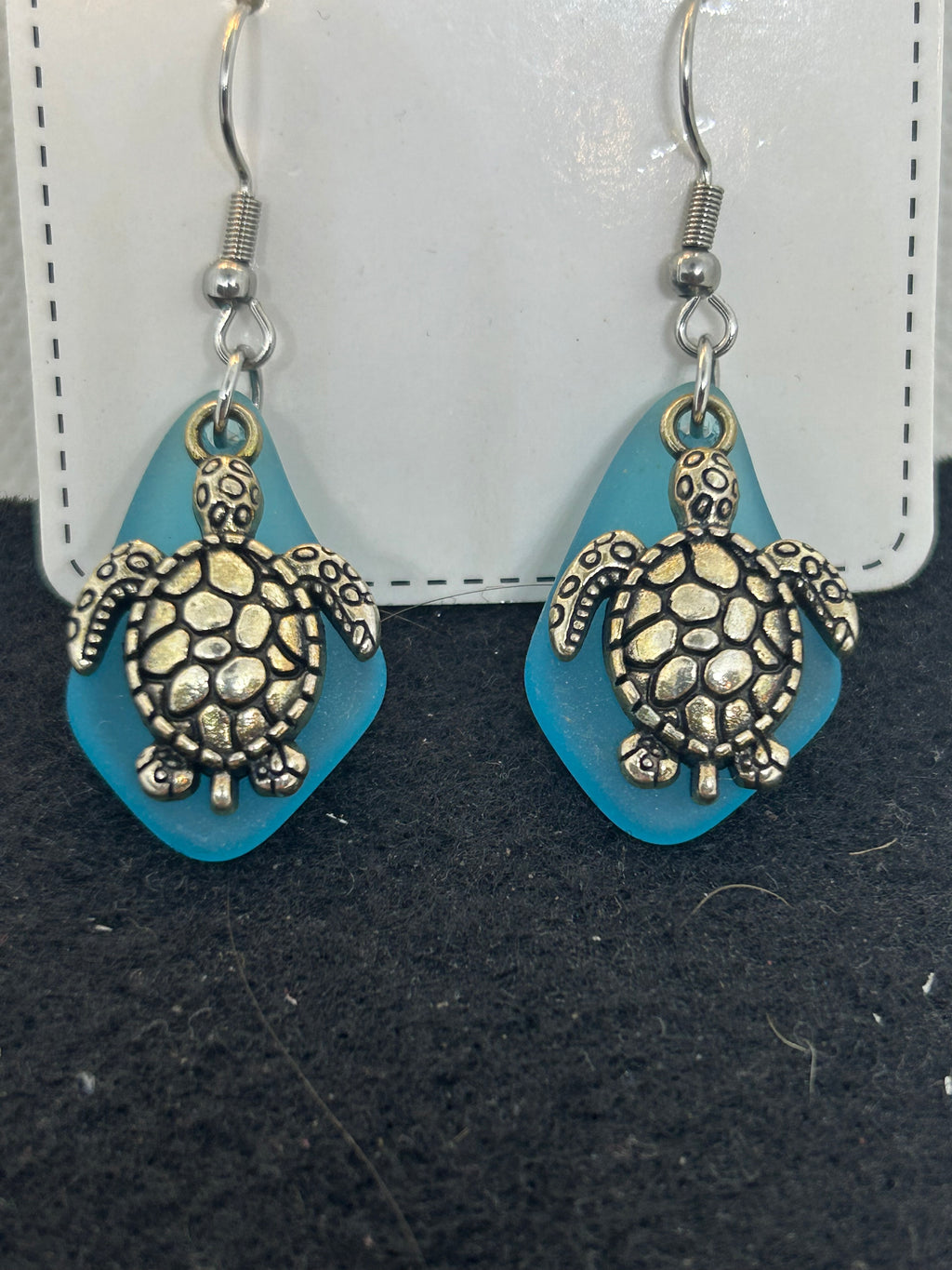 Turtle Seas Glass Earrings