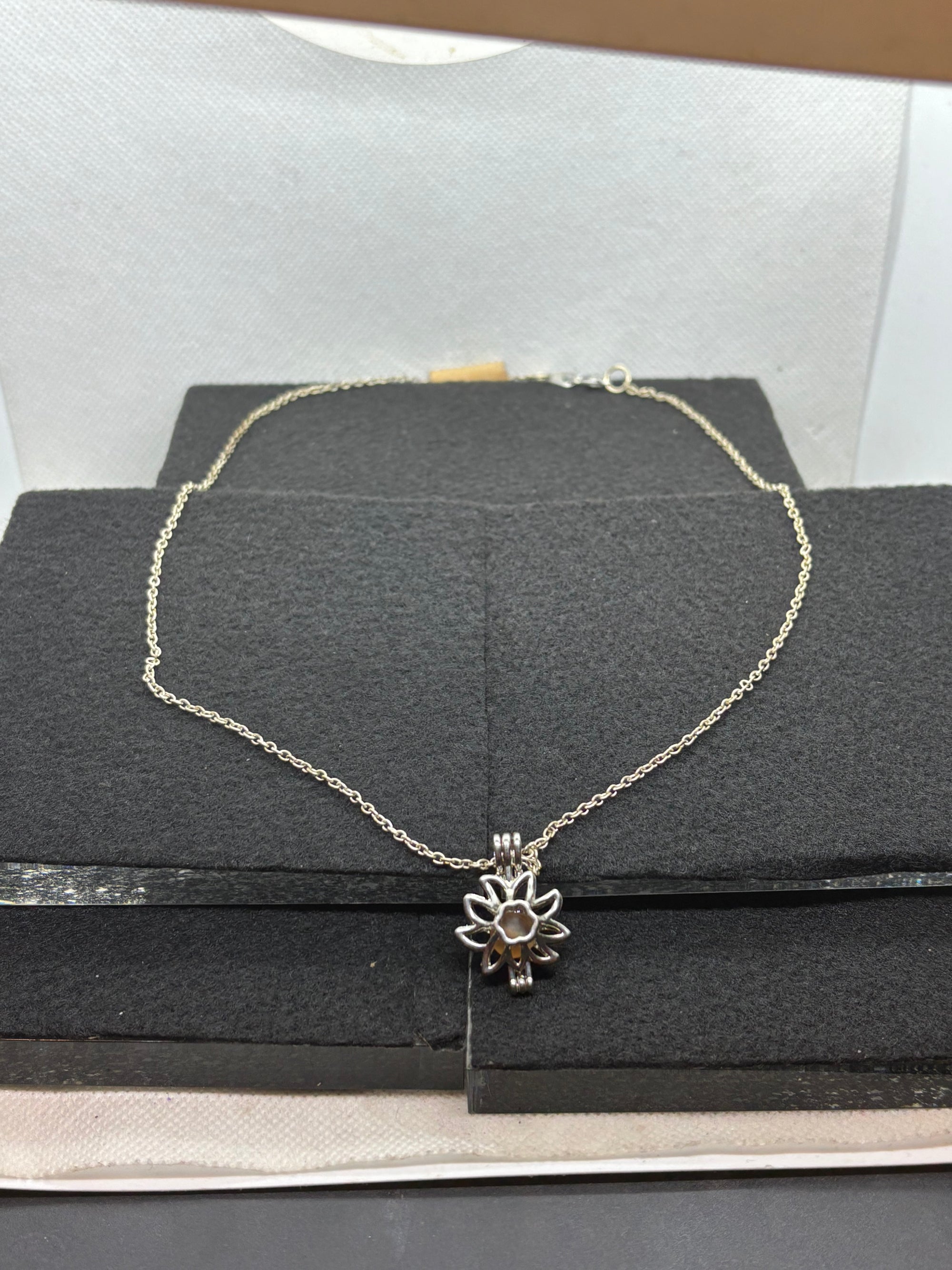 Sunflower Cage Necklace