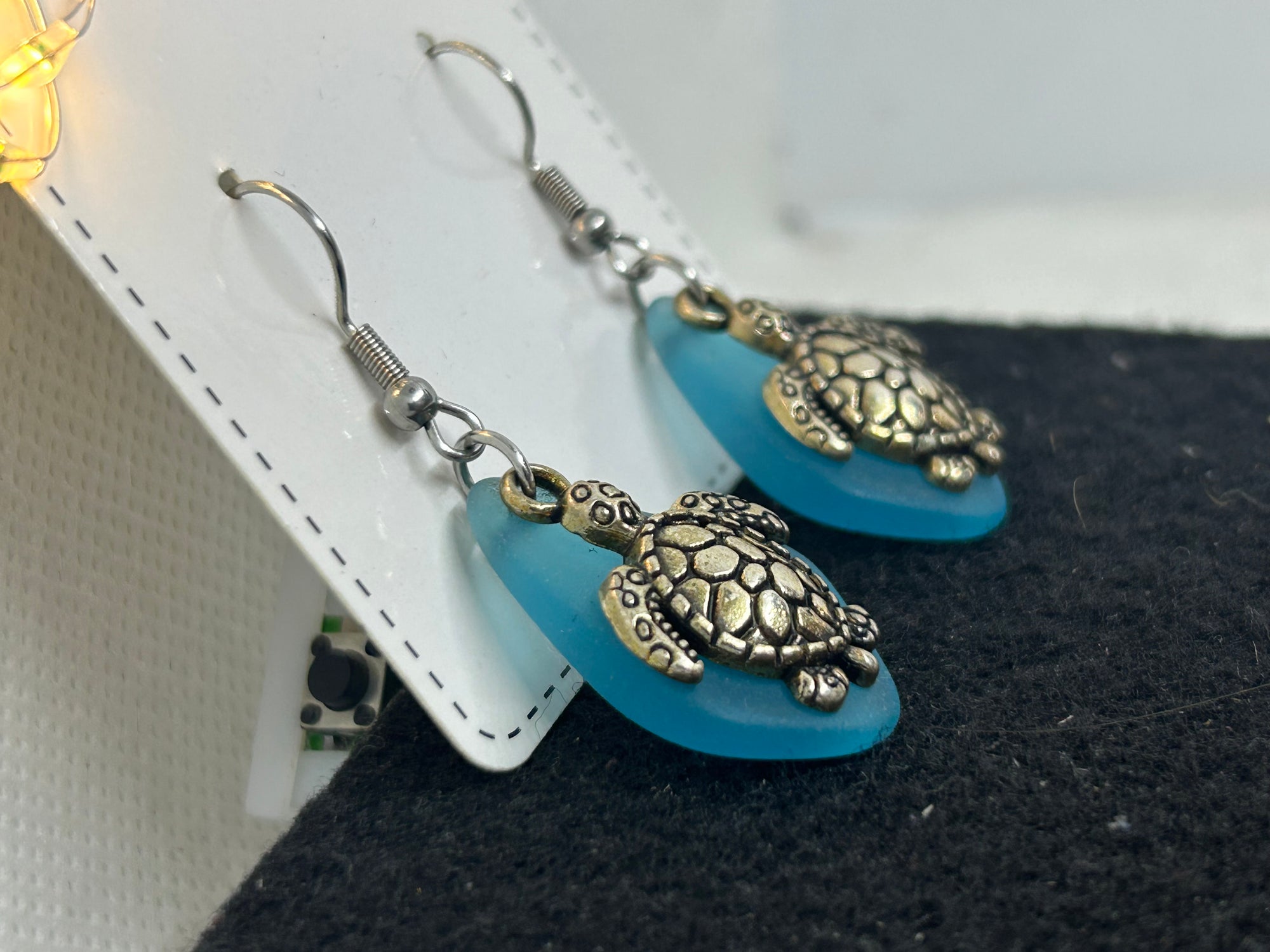 Turtle Seas Glass Earrings