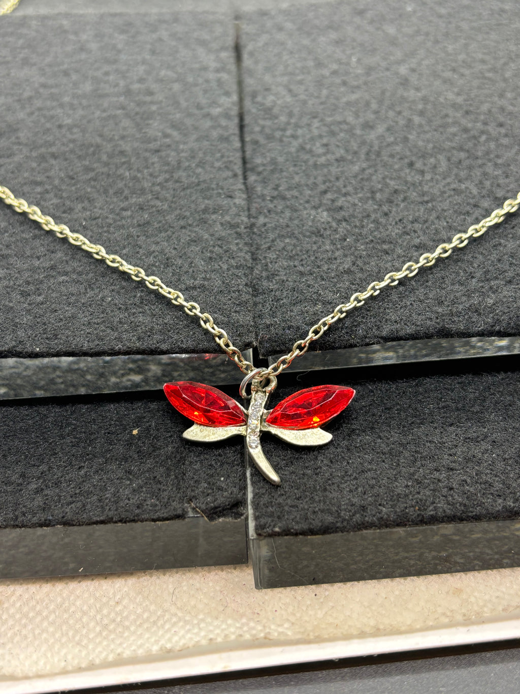 Red Dragonfly Necklace