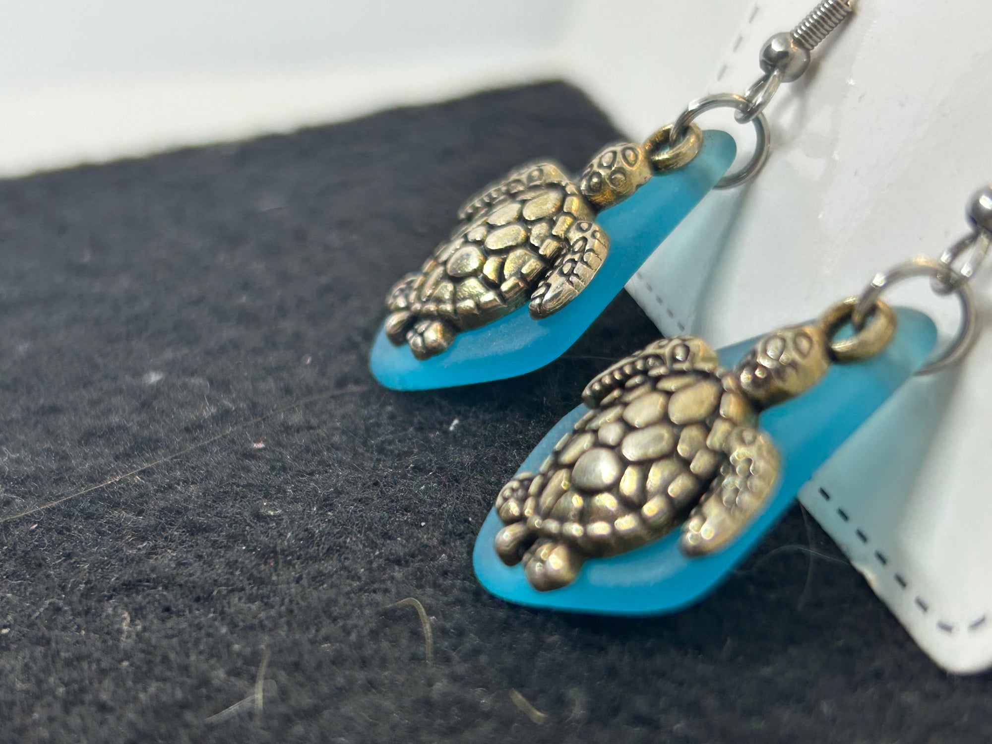 Turtle Seas Glass Earrings