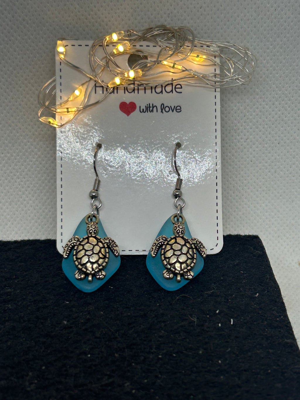 Turtle Seas Glass Earrings