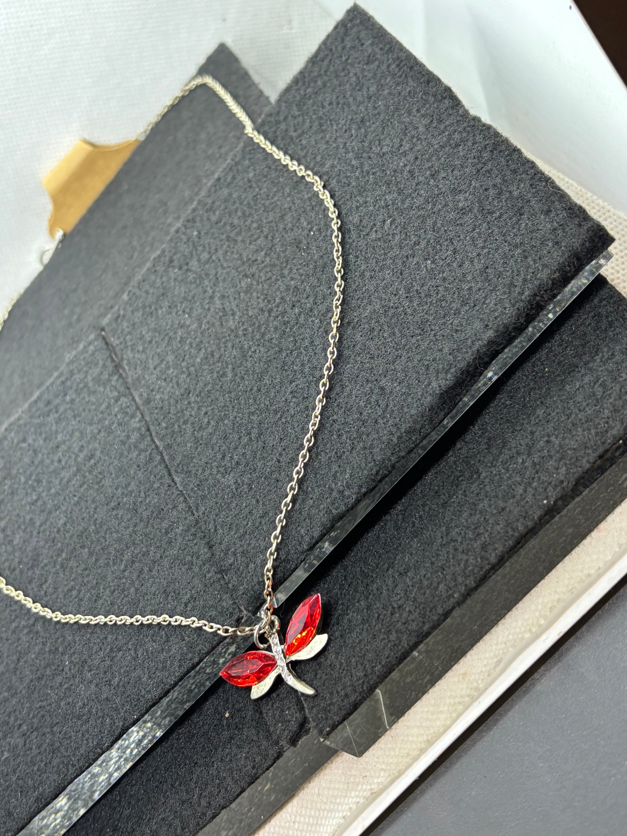 Red Dragonfly Necklace