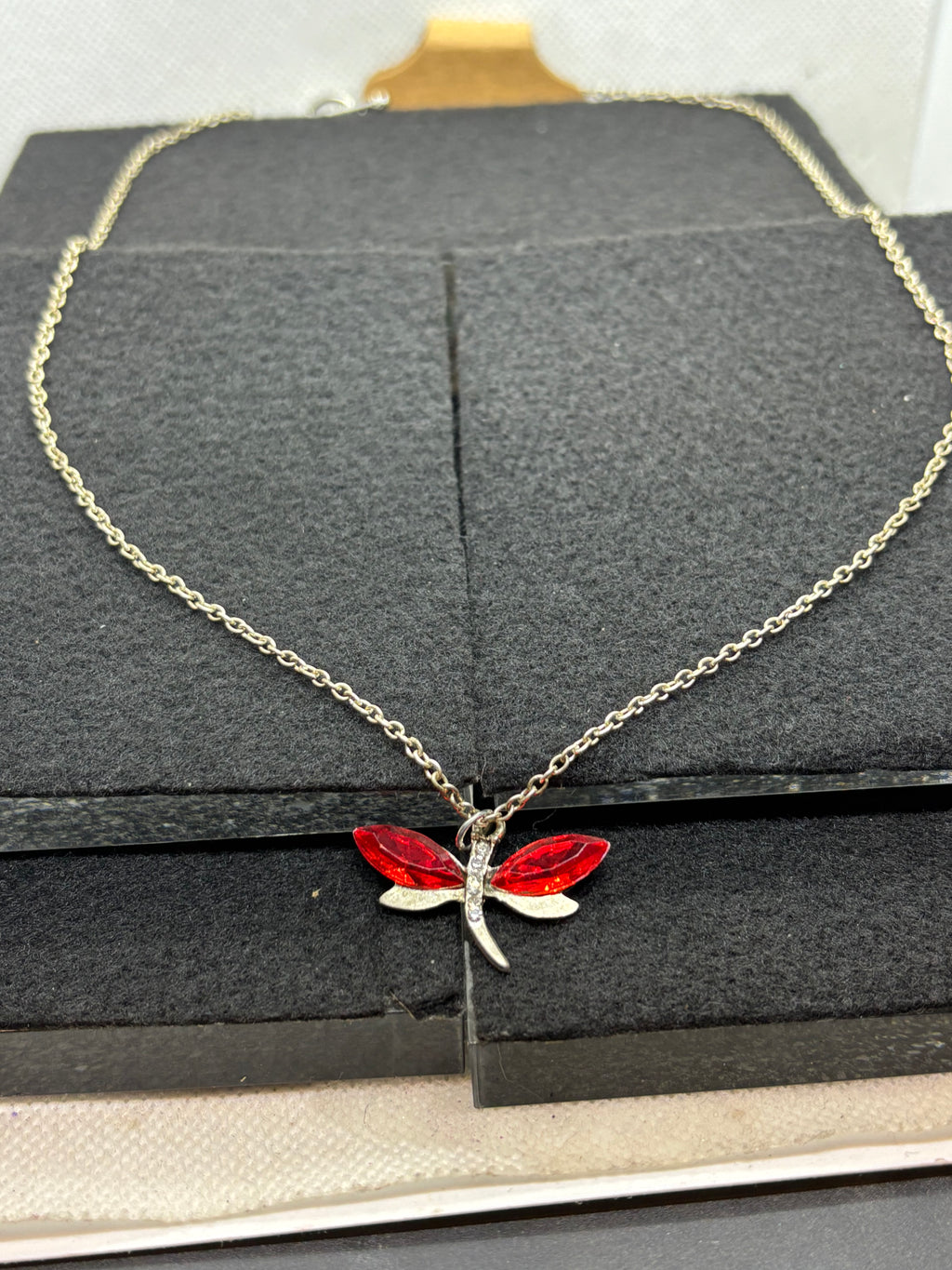 Red Dragonfly Necklace