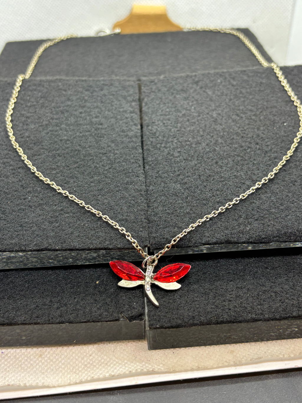 Red Dragonfly Necklace