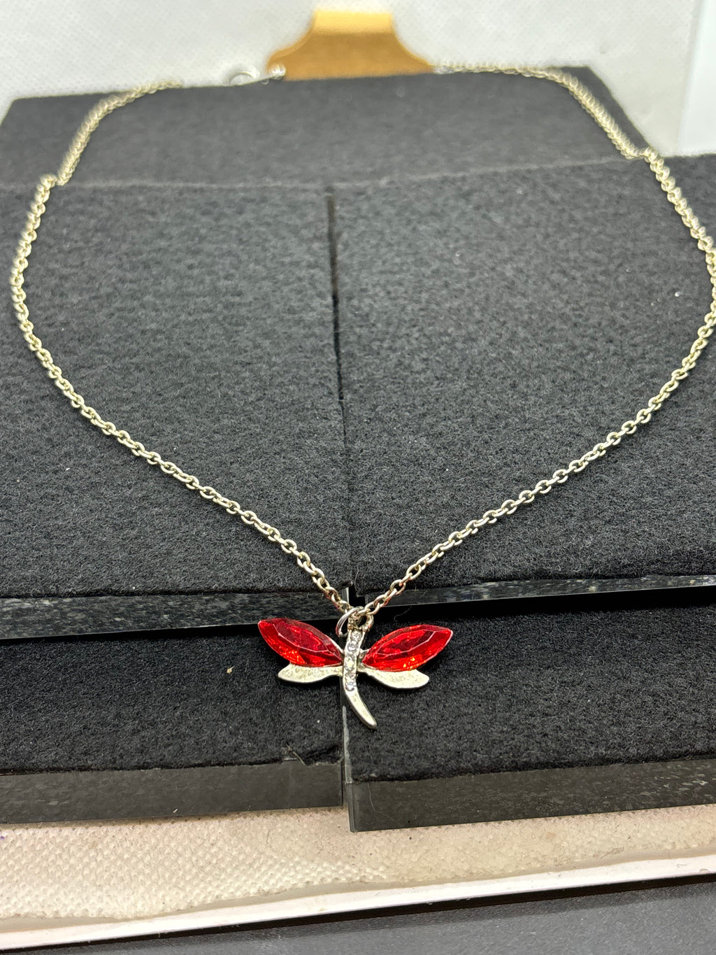 Red Dragonfly Necklace