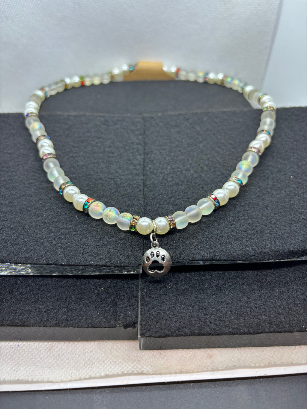 Paw Print Beaded Necklace