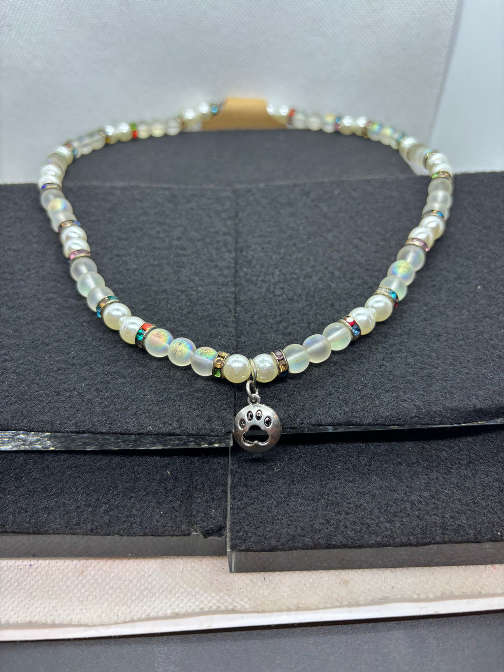 Paw Print Beaded Necklace