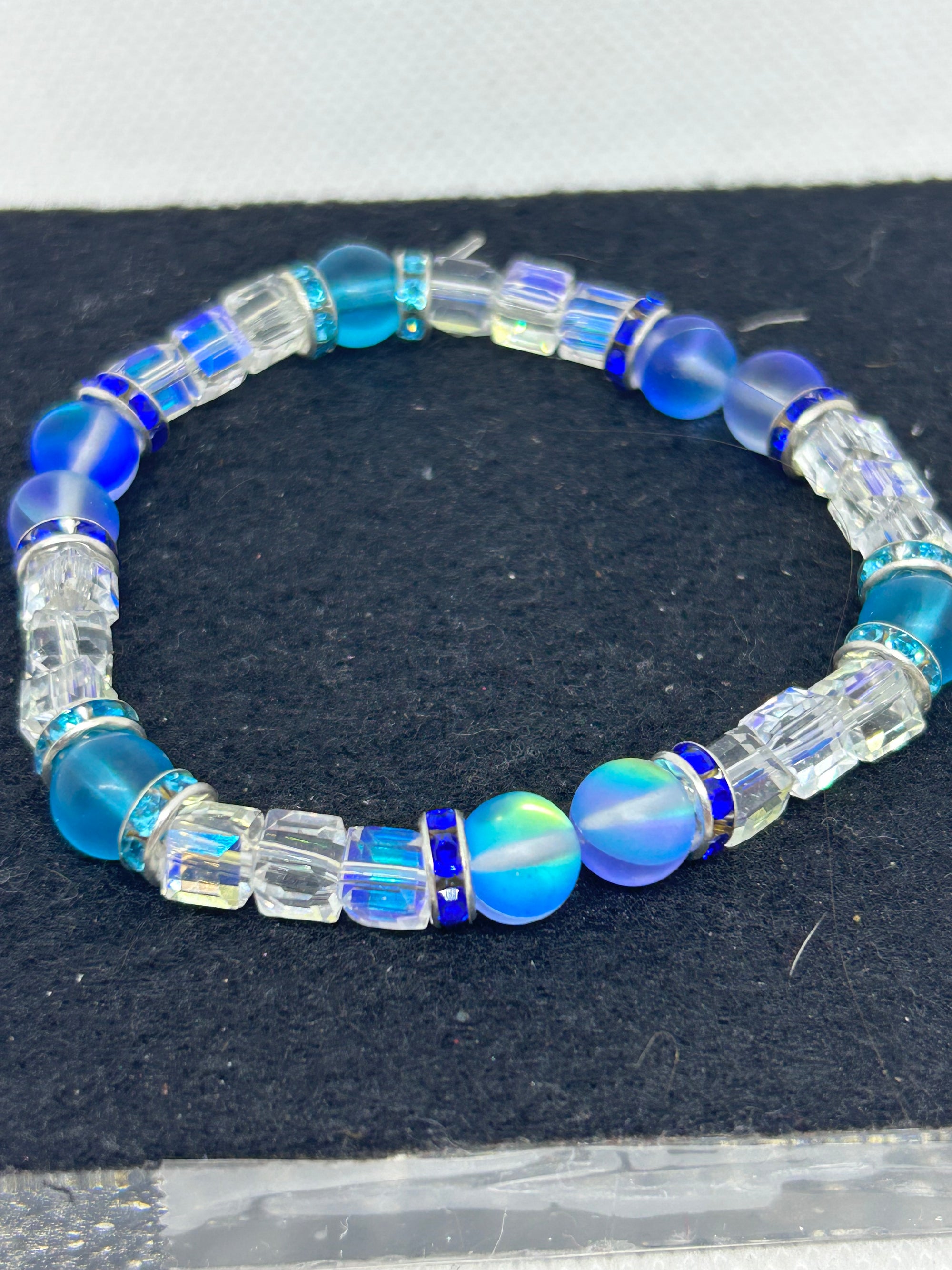 Blue Glowing Mermaid beaded Bracelet