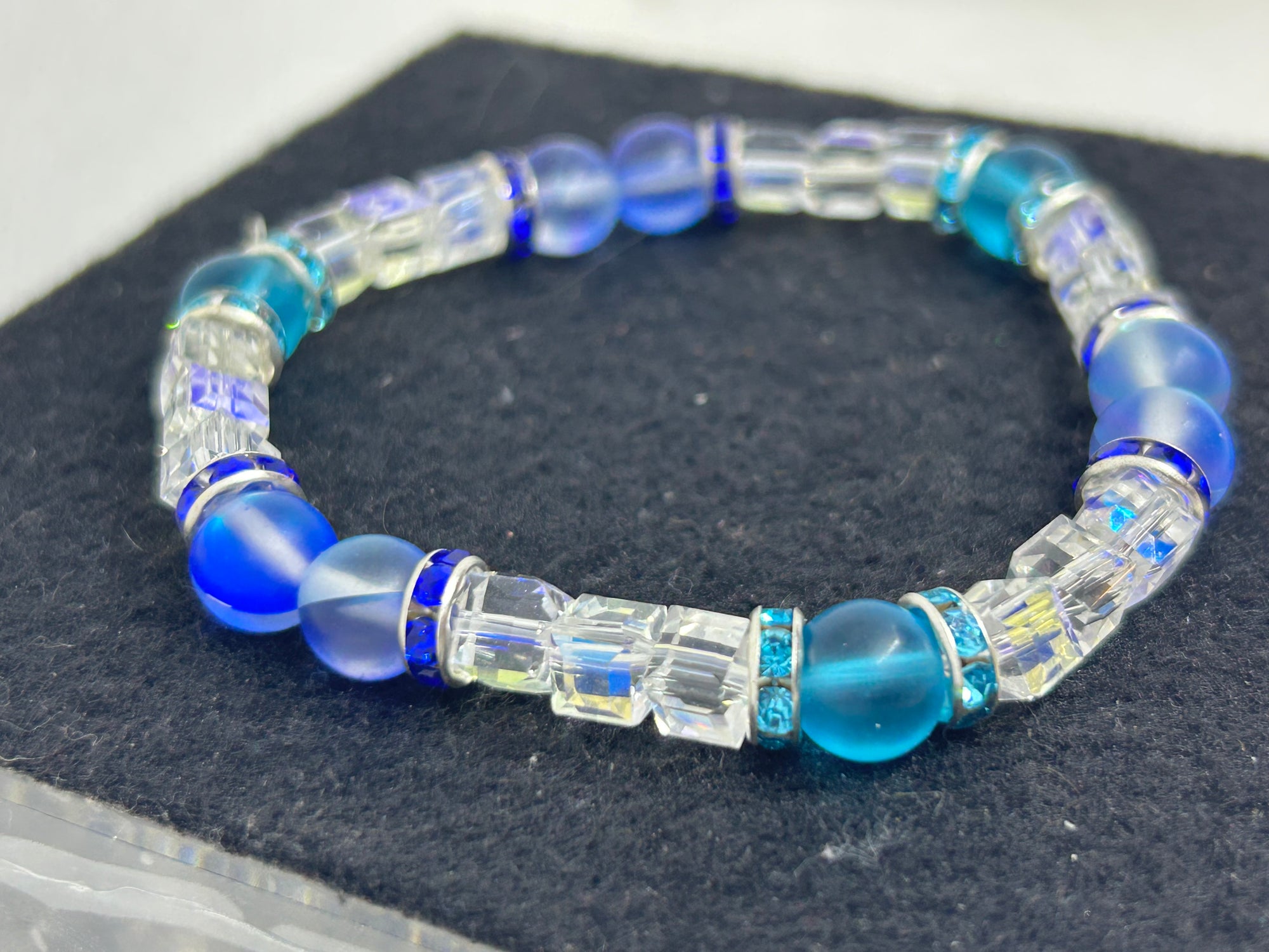 Blue Glowing Mermaid beaded Bracelet