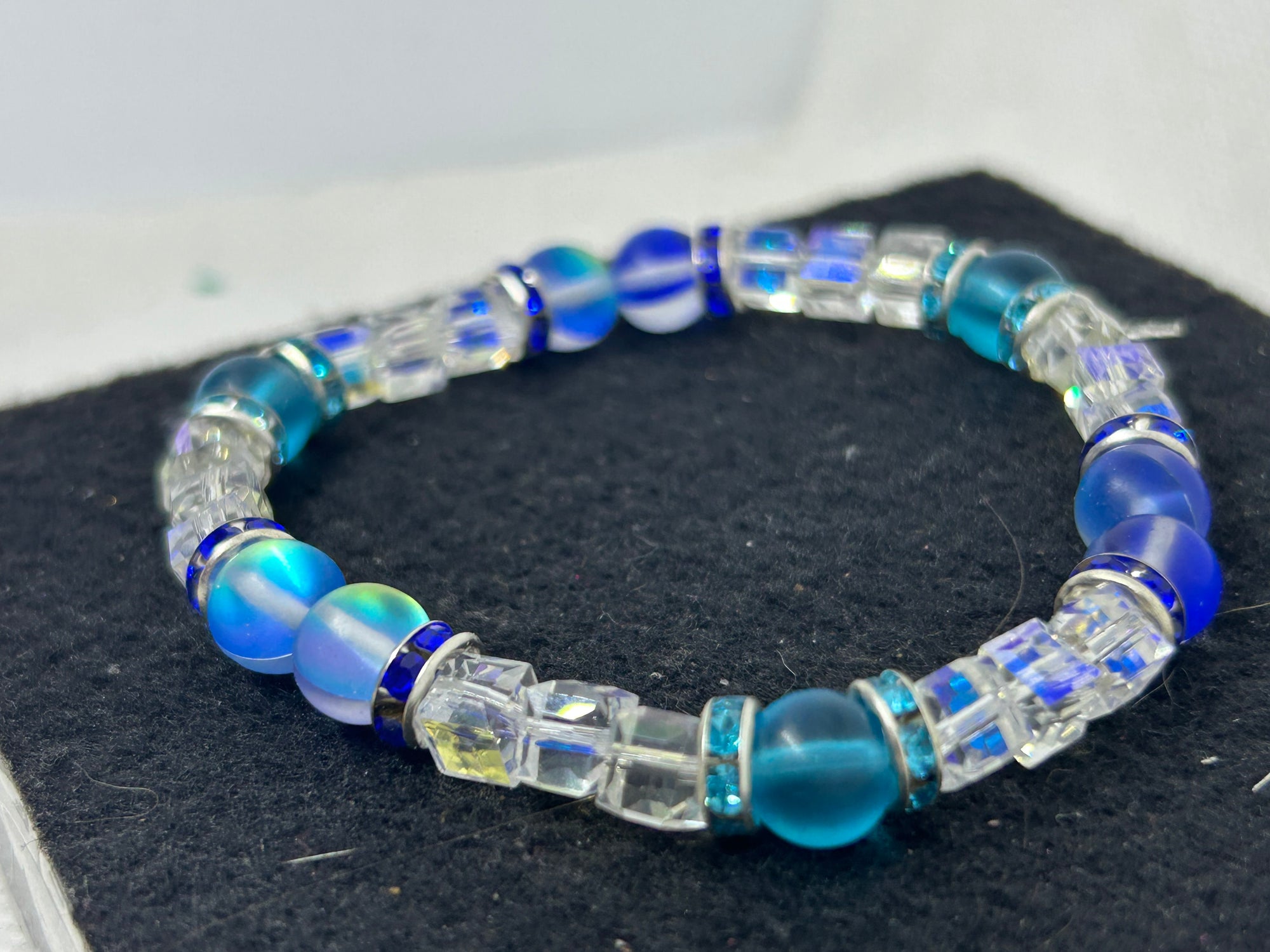 Blue Glowing Mermaid beaded Bracelet