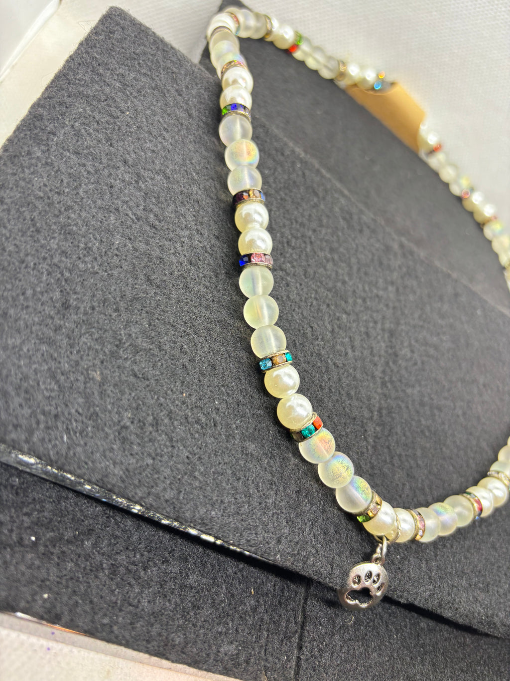 Paw Print Beaded Necklace