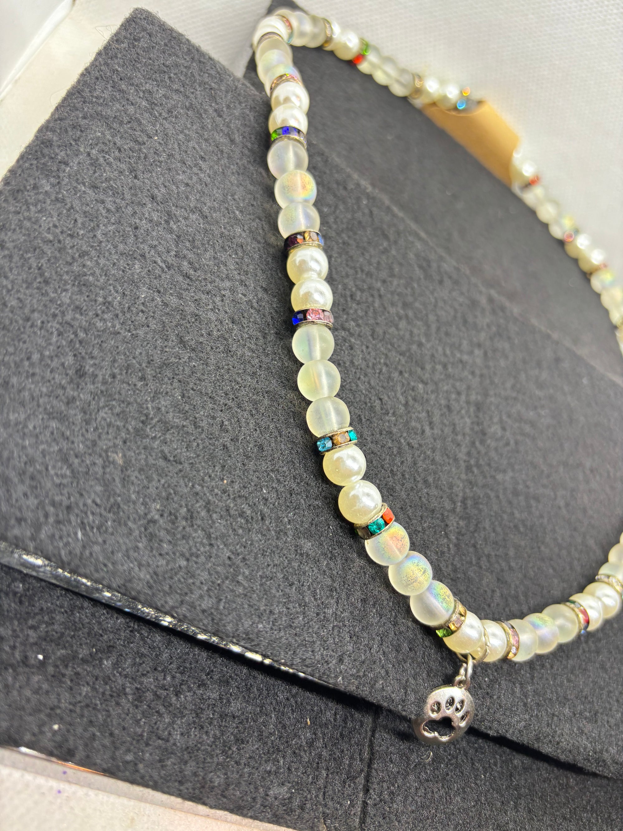 Paw Print Beaded Necklace