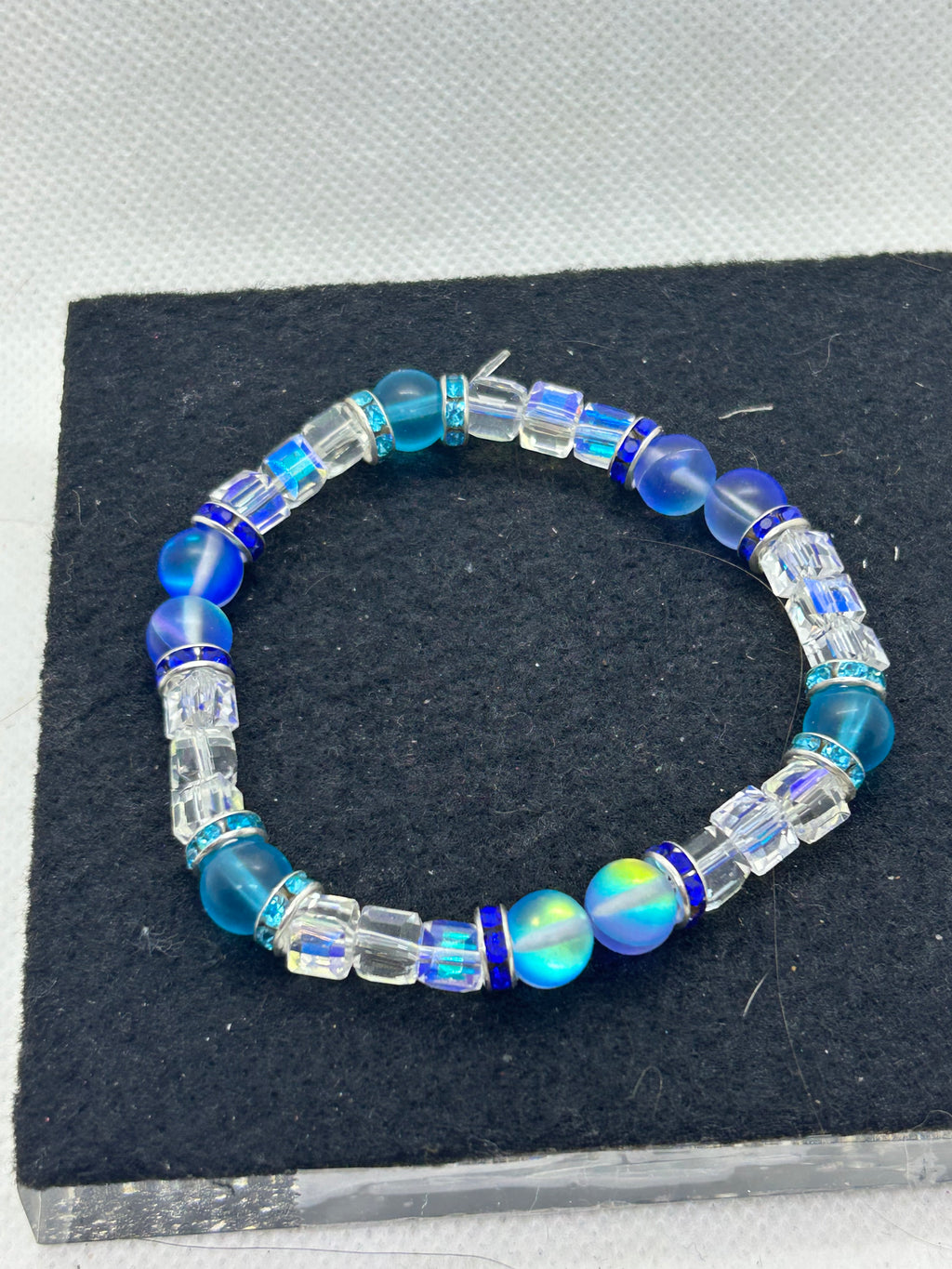 Blue Glowing Mermaid beaded Bracelet