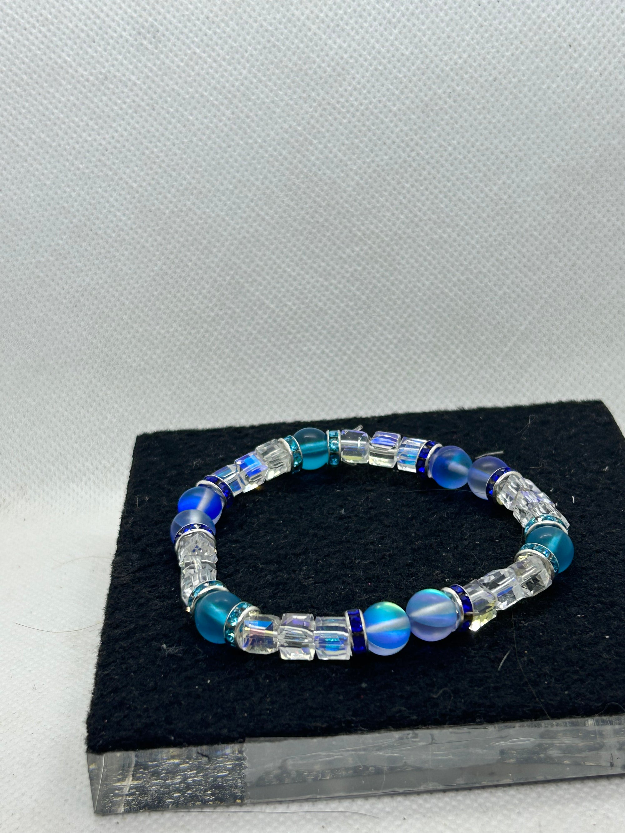Blue Glowing Mermaid beaded Bracelet