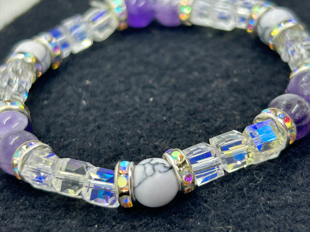Howl Lite and Purple Beaded Bracelet
