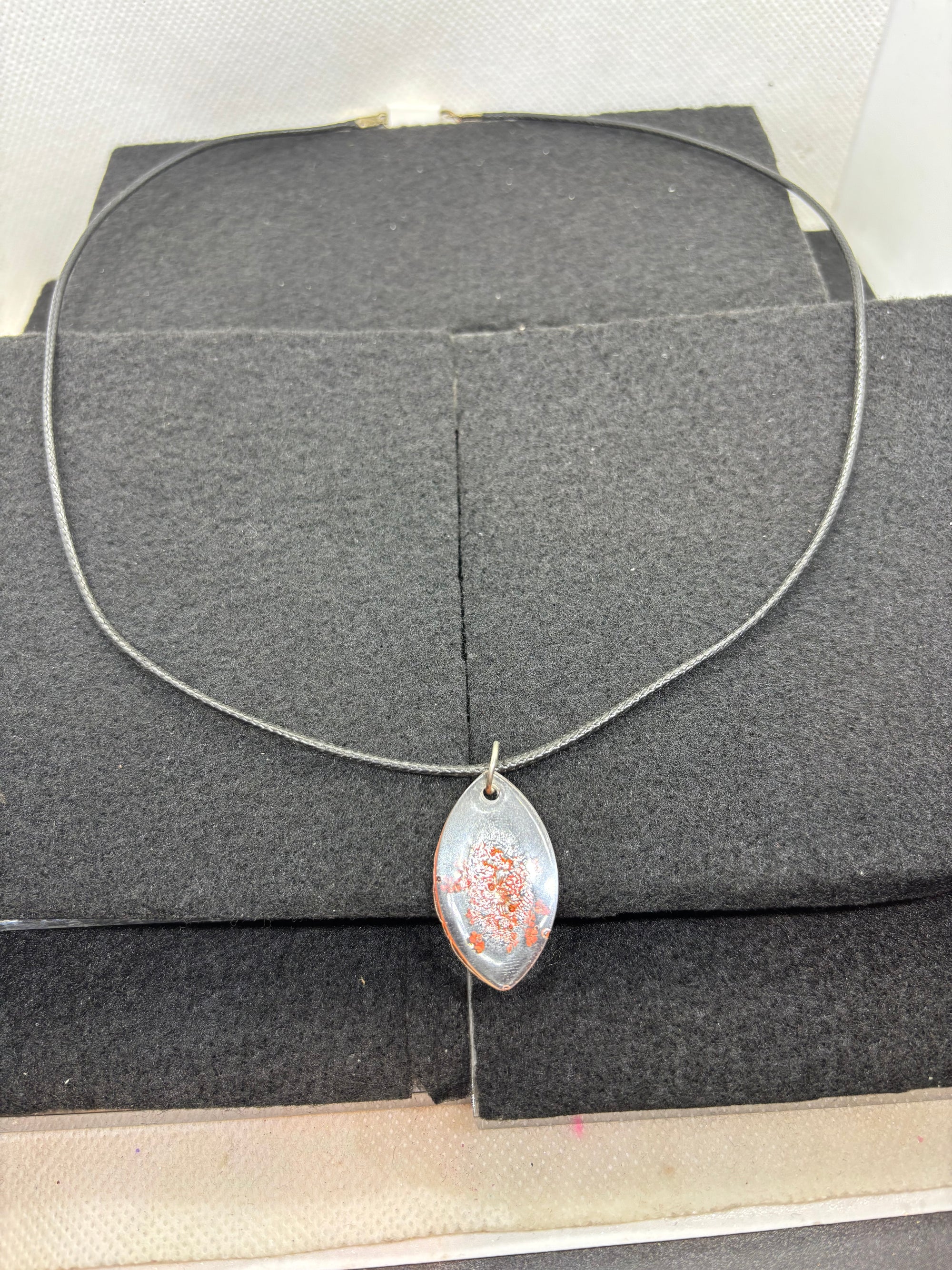 Dried Orange Flower Necklace