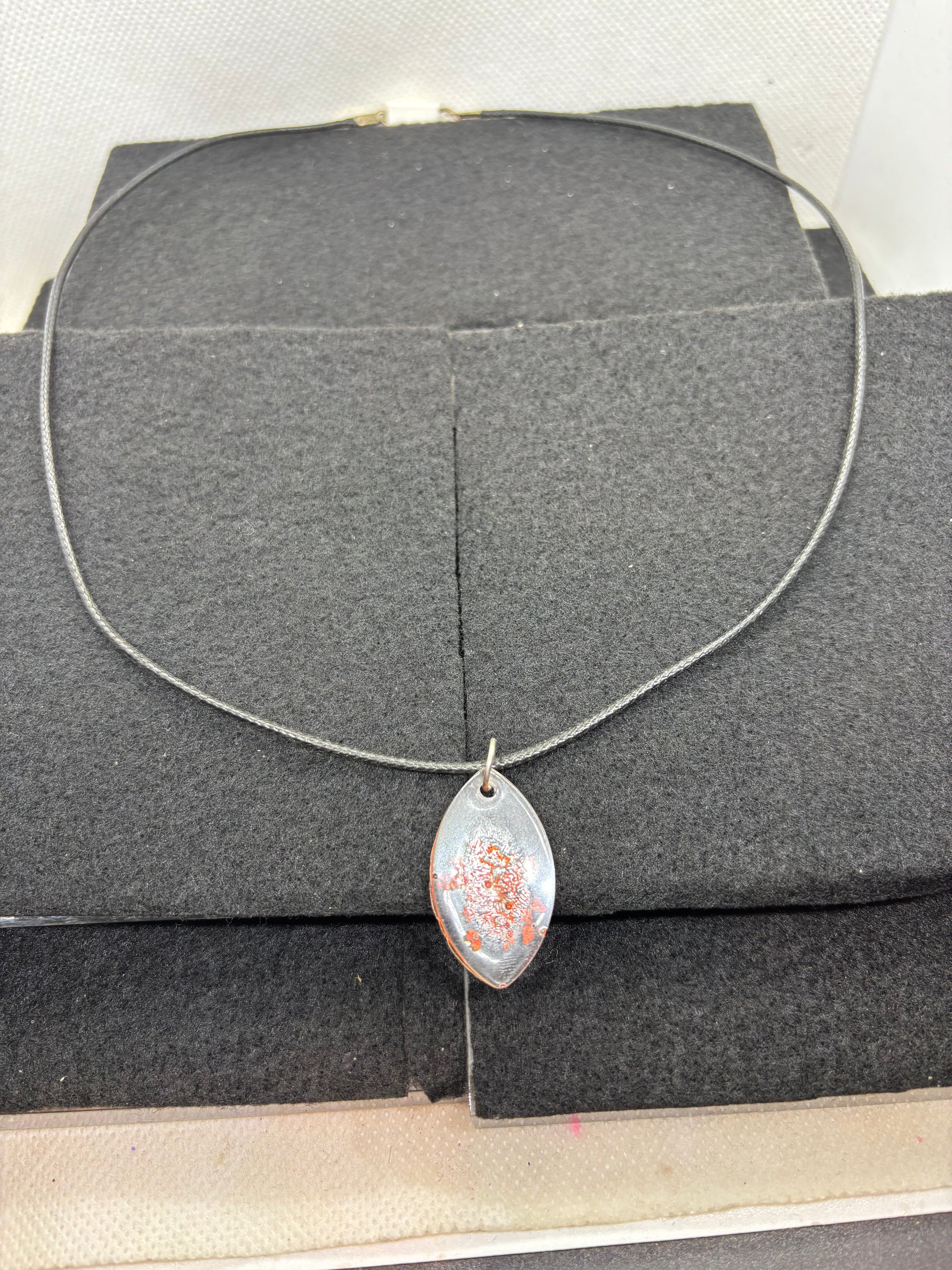 Dried Orange Flower Necklace