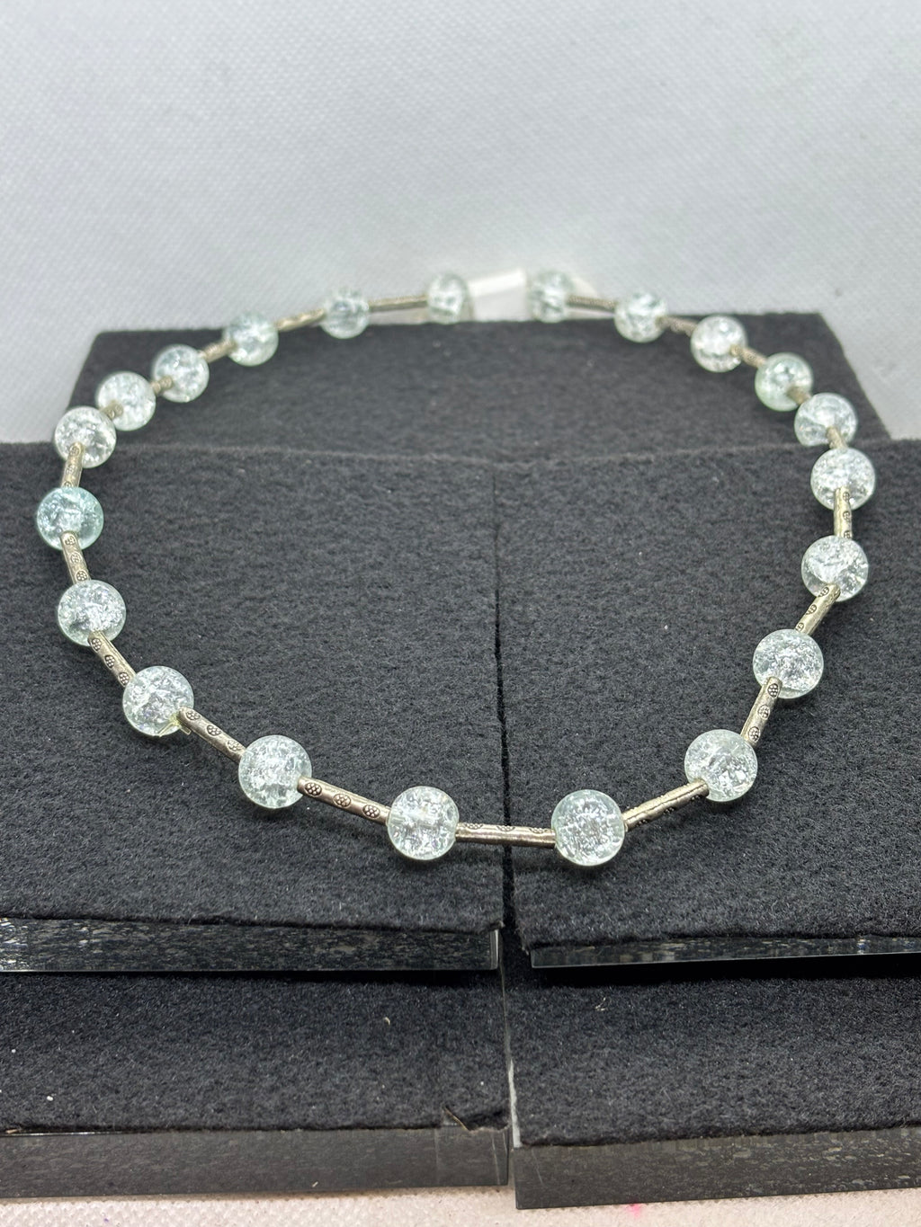 Crystal Blue Beaded Necklace
