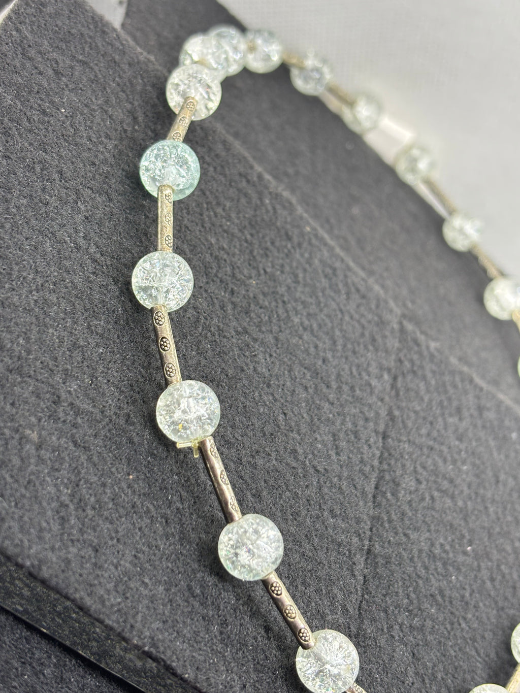 Crystal Blue Beaded Necklace